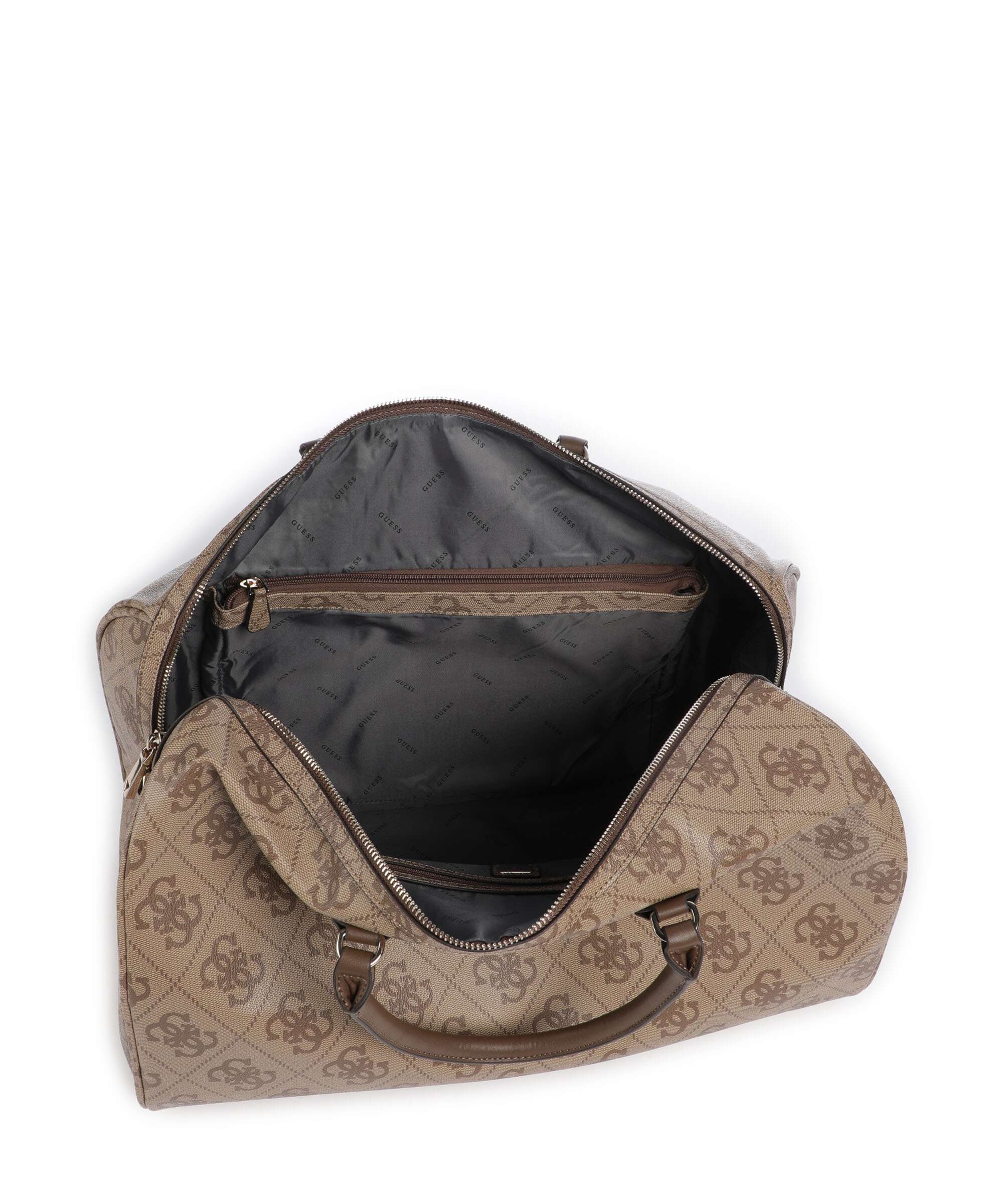 Guess Berta 4G Logo Weekend bag latte logo/brown - Image 5