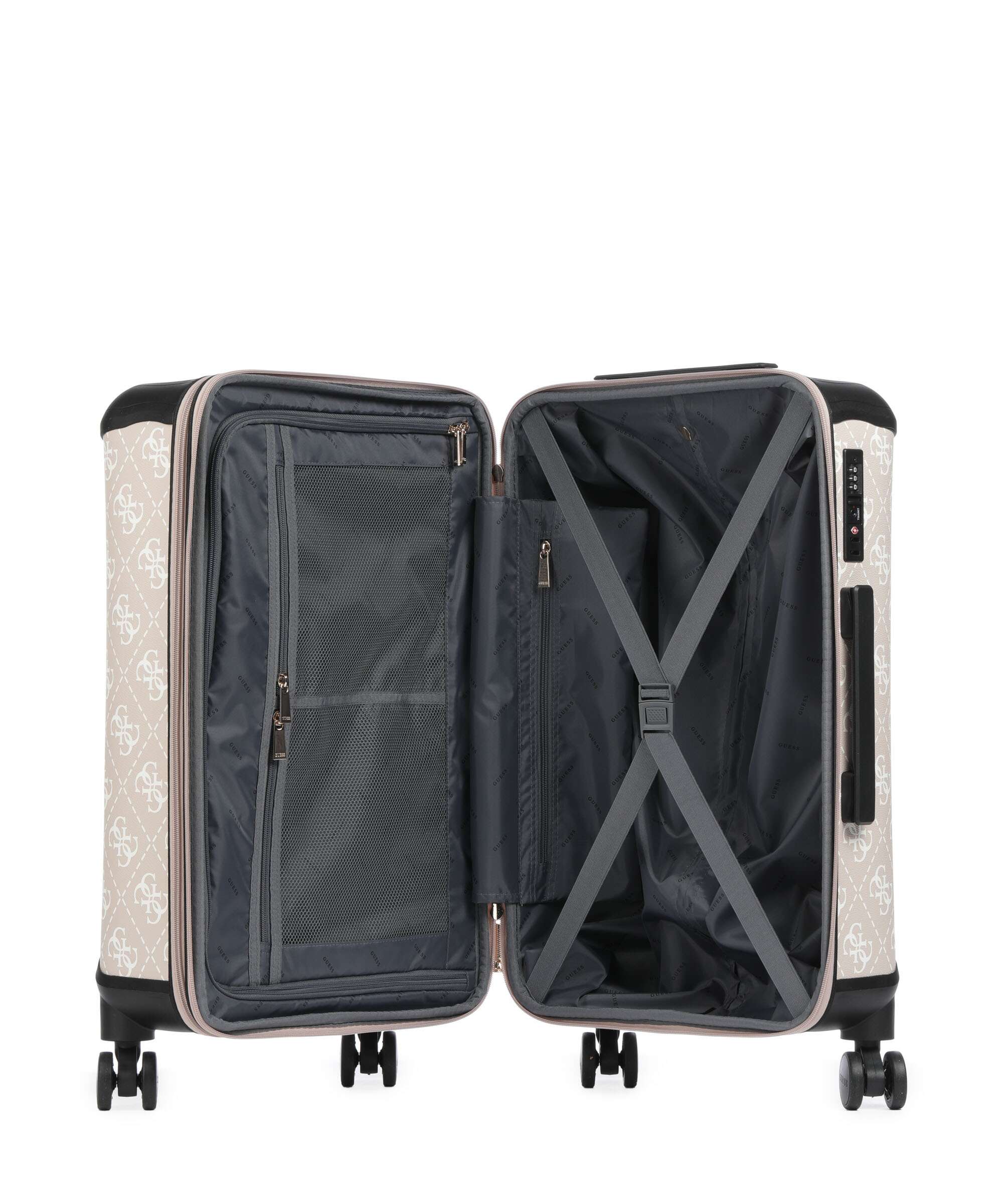 Guess Berta Maxi 4G Spinner (4 wheels) sand logo - Image 6