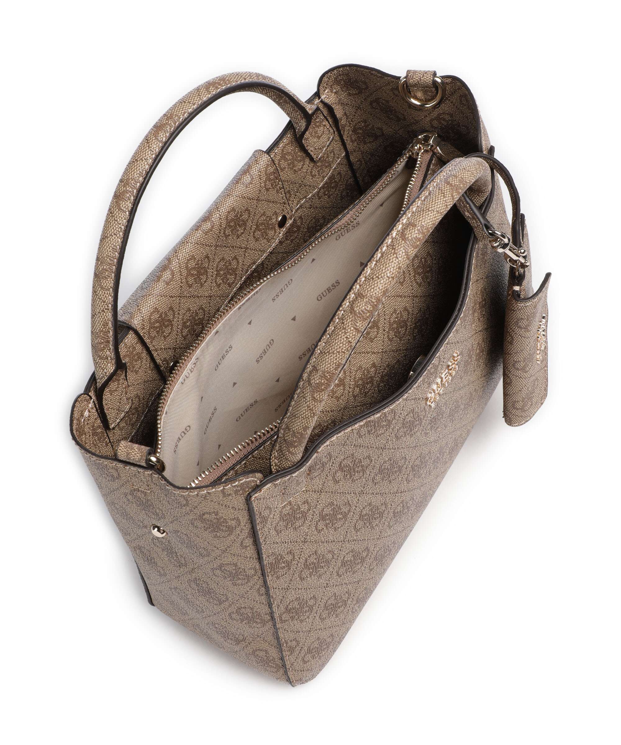 Guess Brenton Handbag latte logo - Image 6