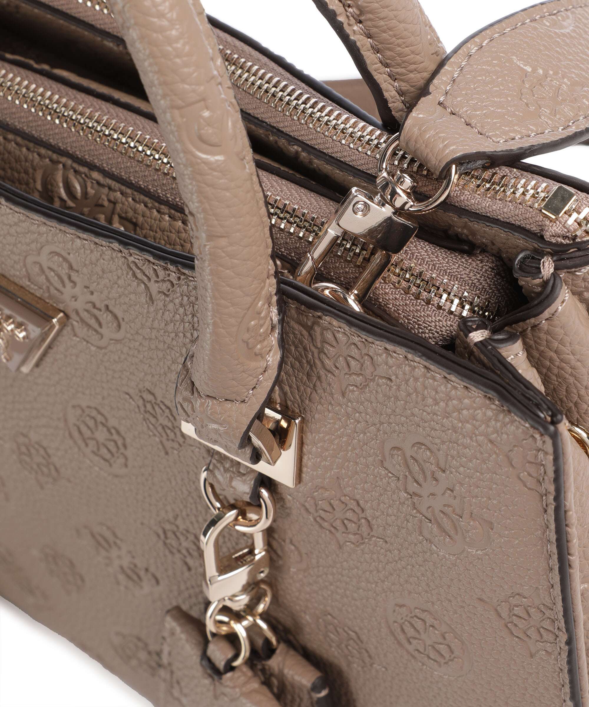 Guess Cresidia Handbag dark taupe logo - Image 4