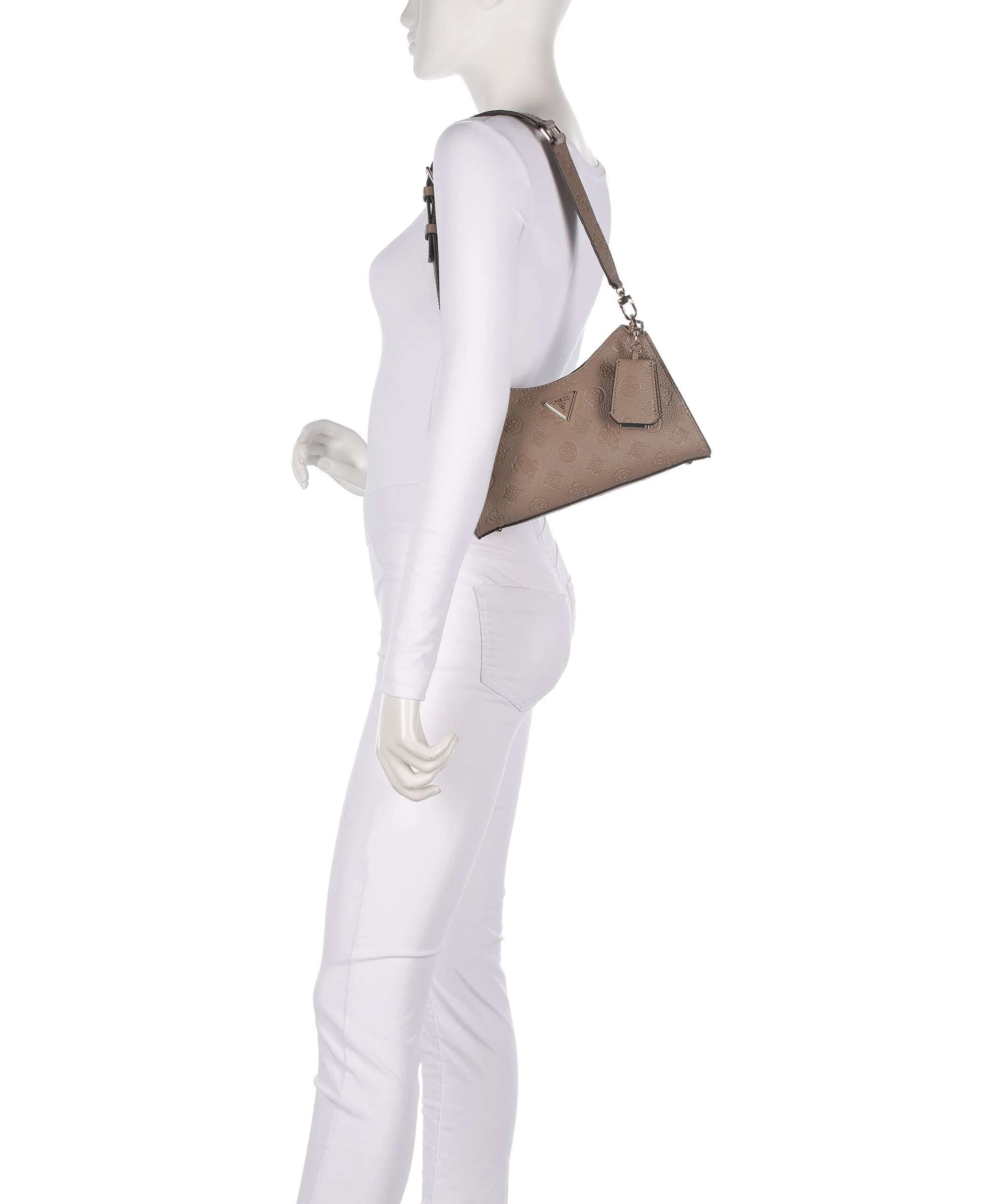 Guess Cresidia Shoulder bag dark taupe logo - Image 3