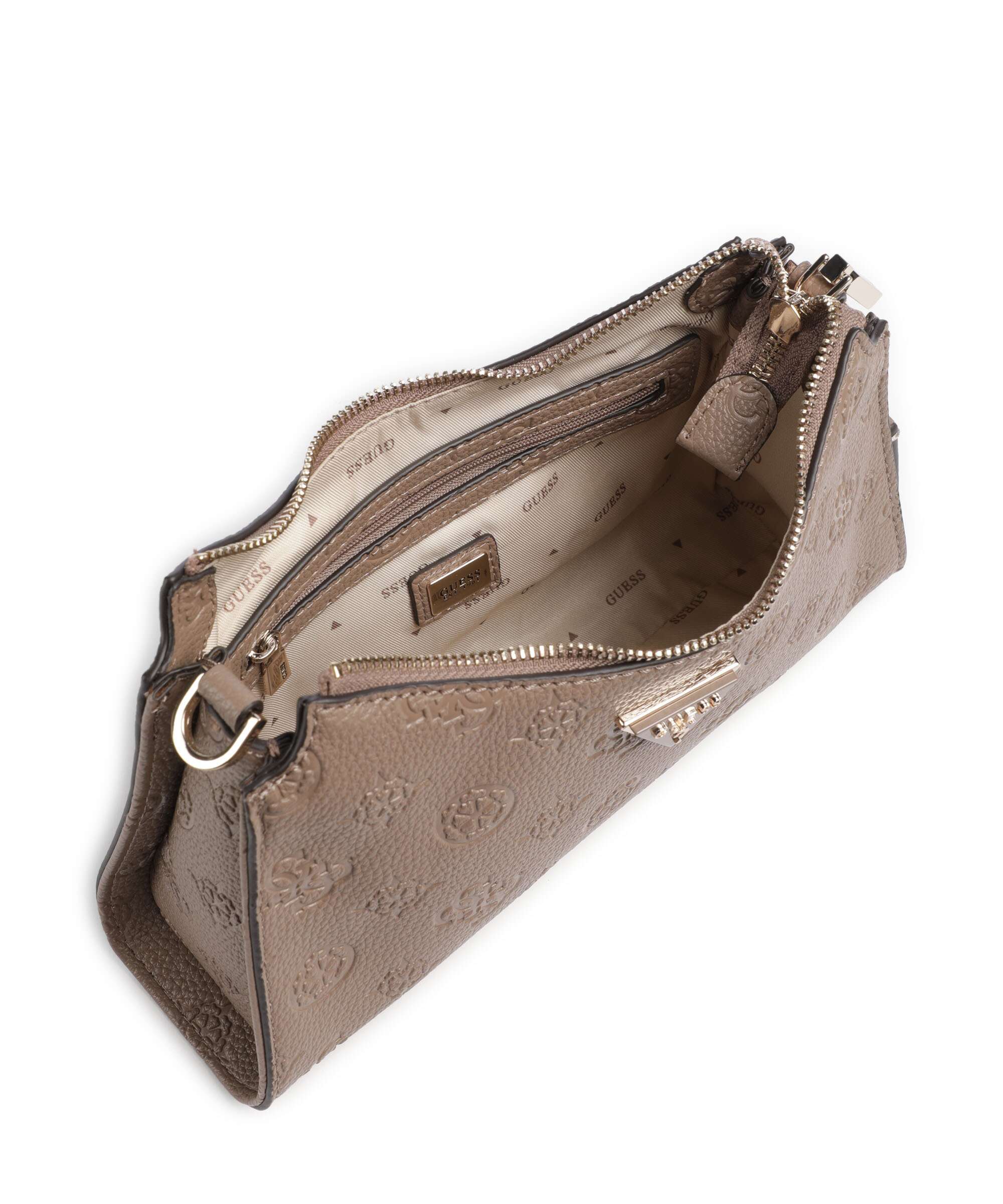 Guess Cresidia Shoulder bag dark taupe logo - Image 6
