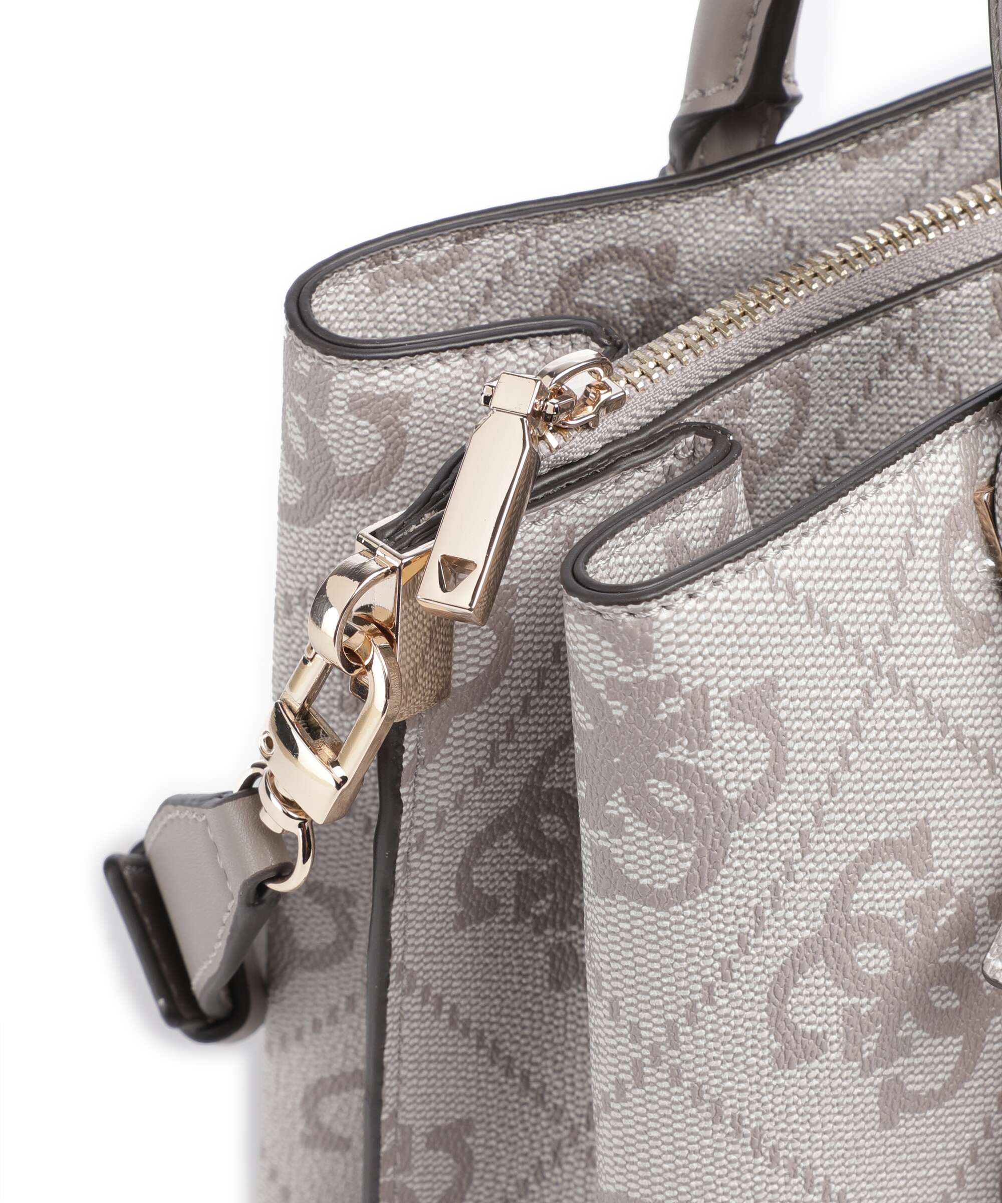Guess Erenia Handbag dark taupe logo - Image 4
