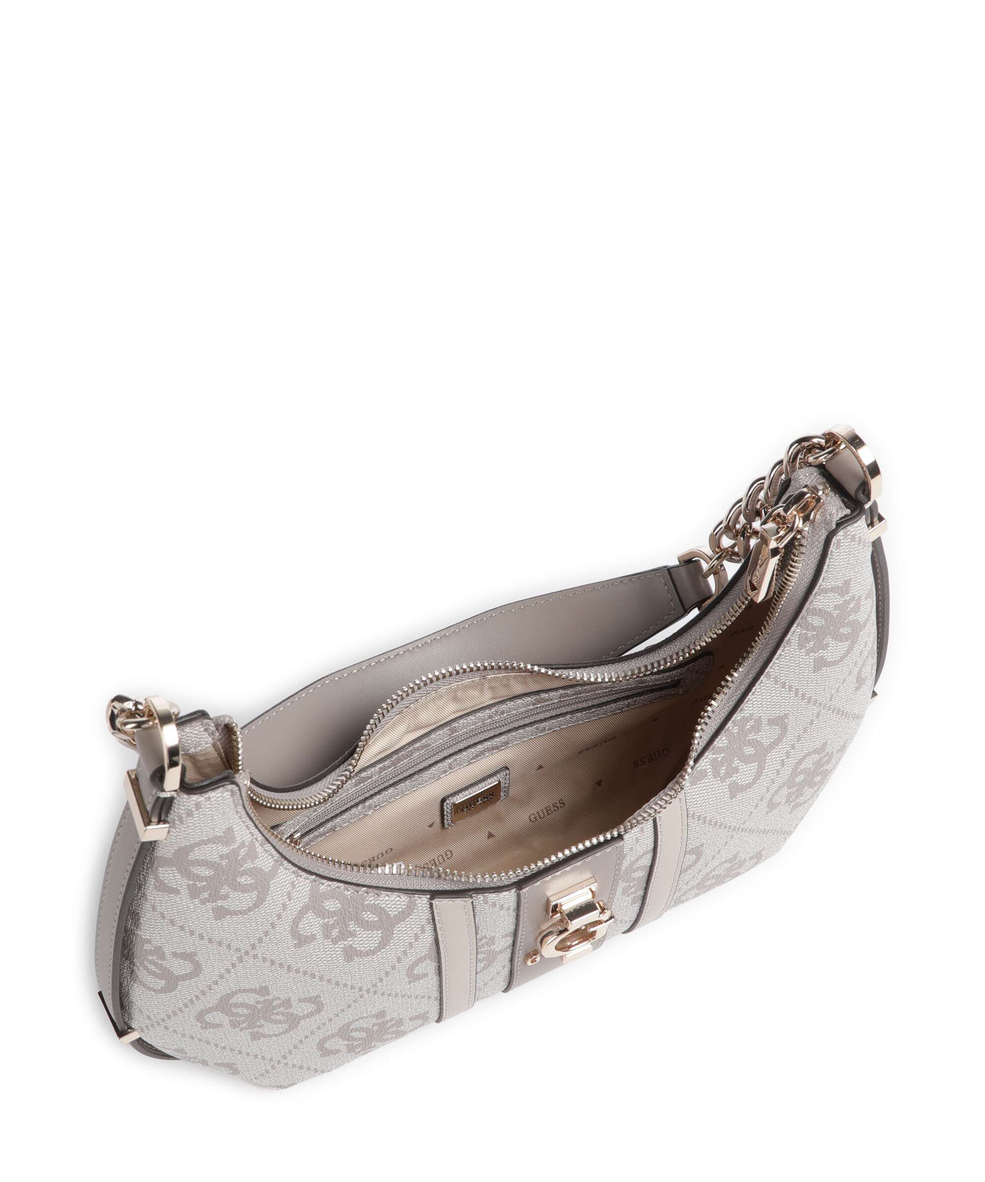 Guess Erenia Shoulder bag dark taupe logo - Image 6
