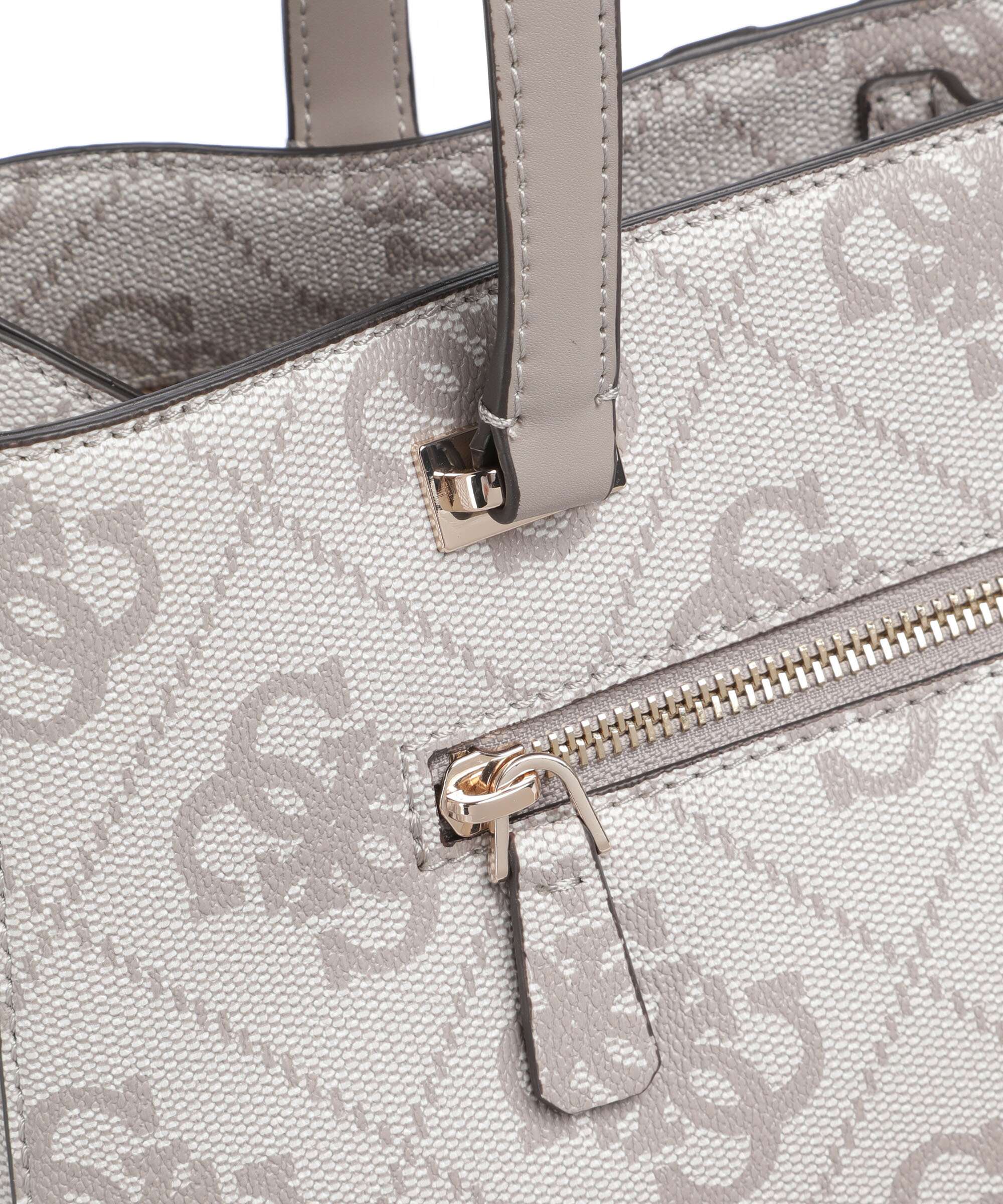 Guess Erenia Tote bag dark taupe logo - Image 4