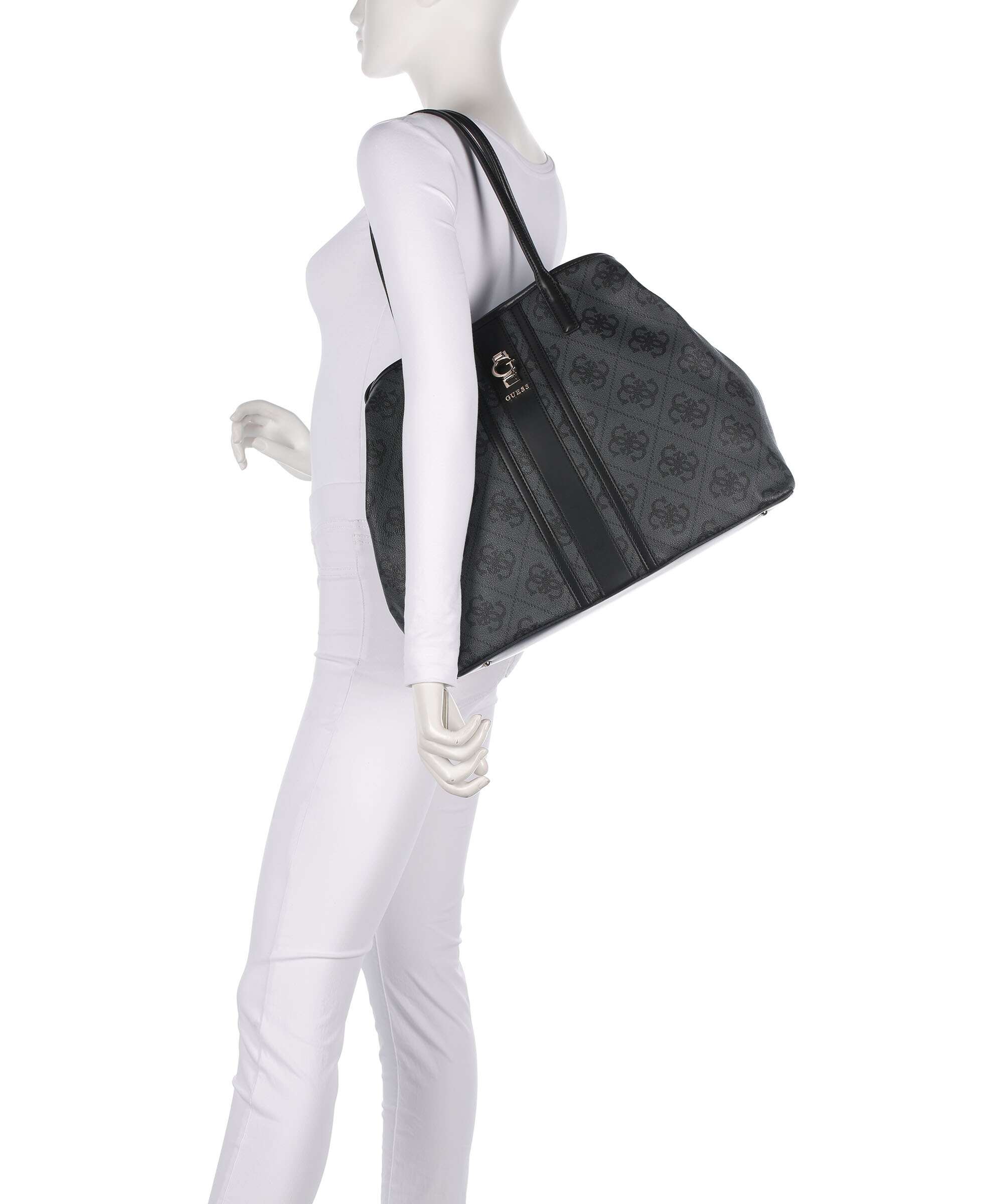 Guess Erenia Tote bag coal logo - Image 3
