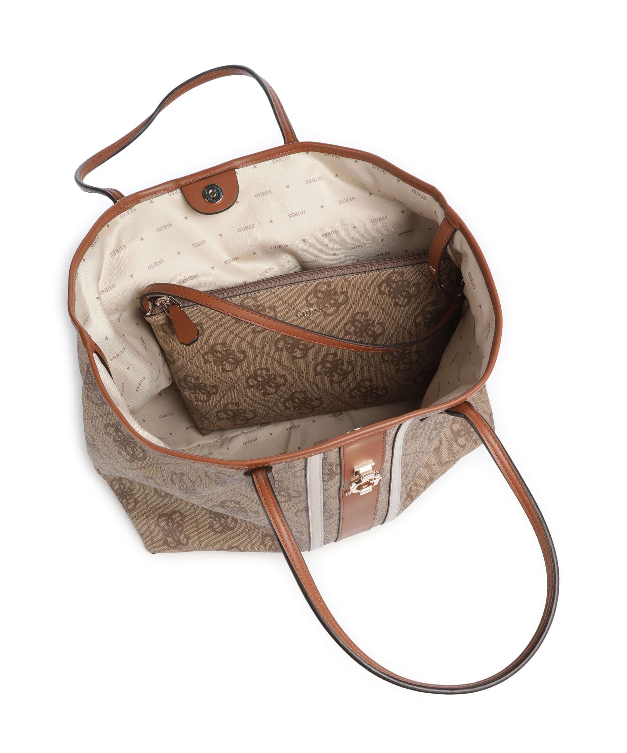 Guess Erenia Tote bag latte logo - Image 6