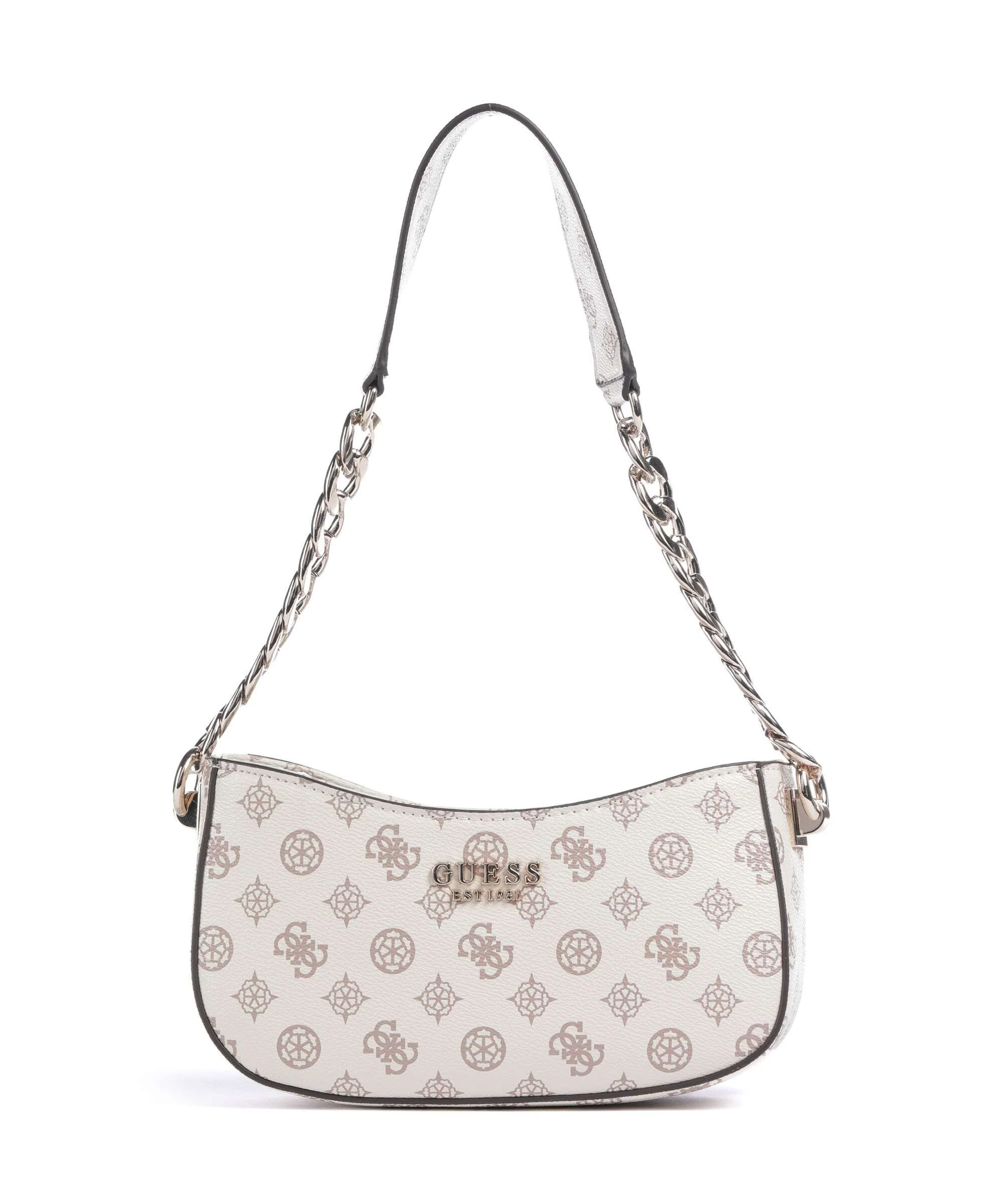 Guess Evelune Shoulder bag cream logo