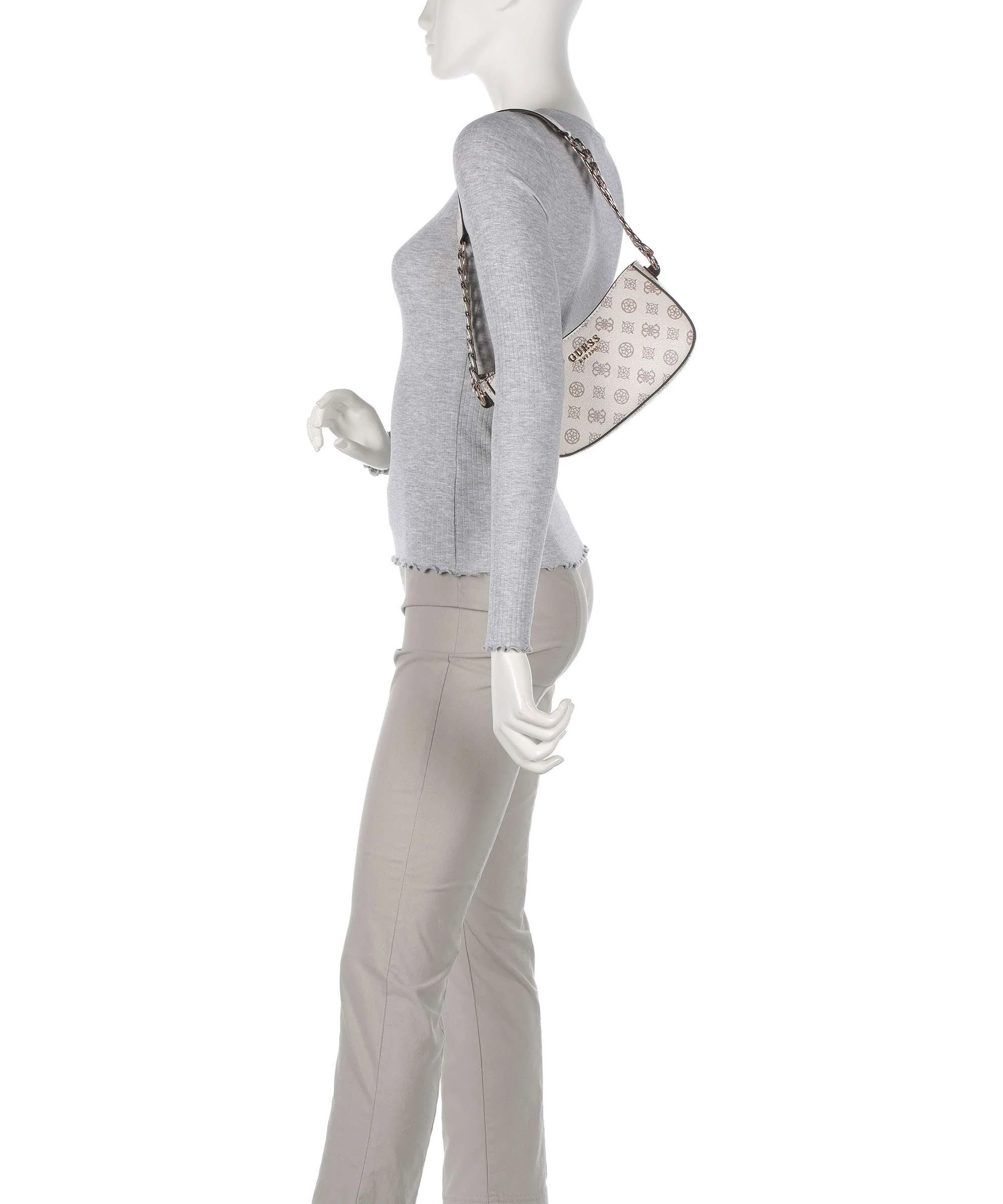 Guess Evelune Shoulder bag cream logo - Image 3