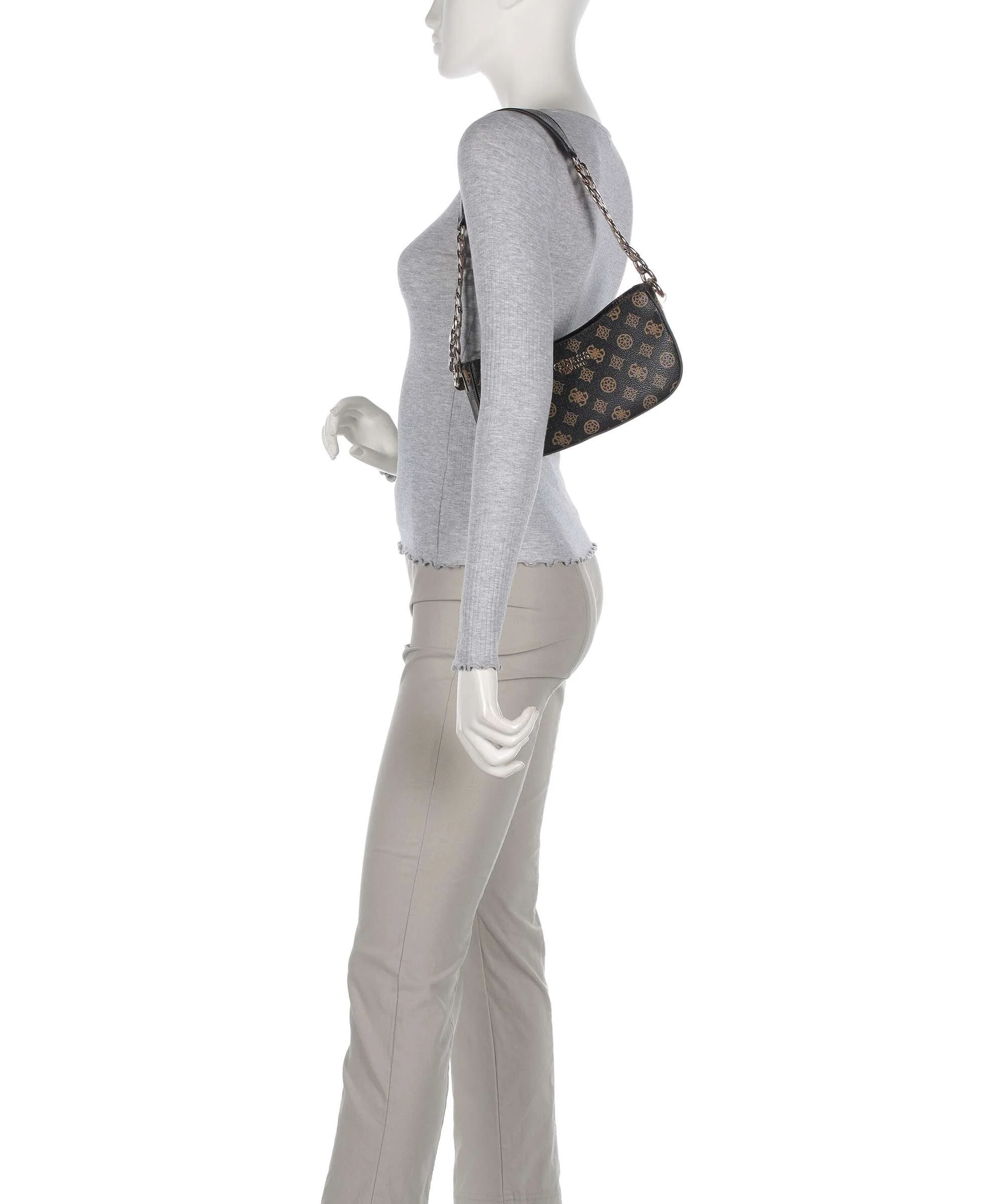 Guess Evelune Shoulder bag mocha logo - Image 3