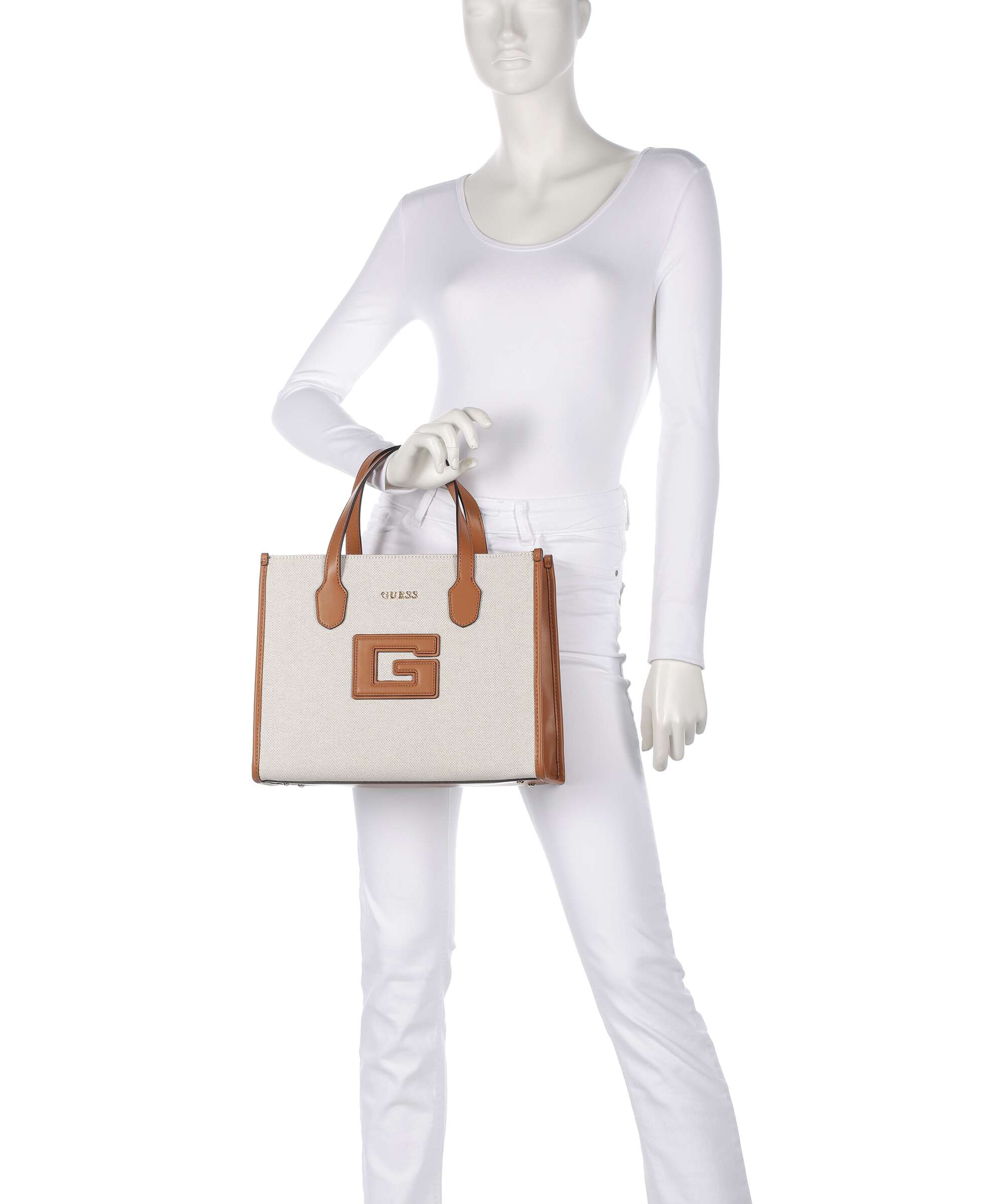 Guess G Status Handbag natural/cognac - Image 3