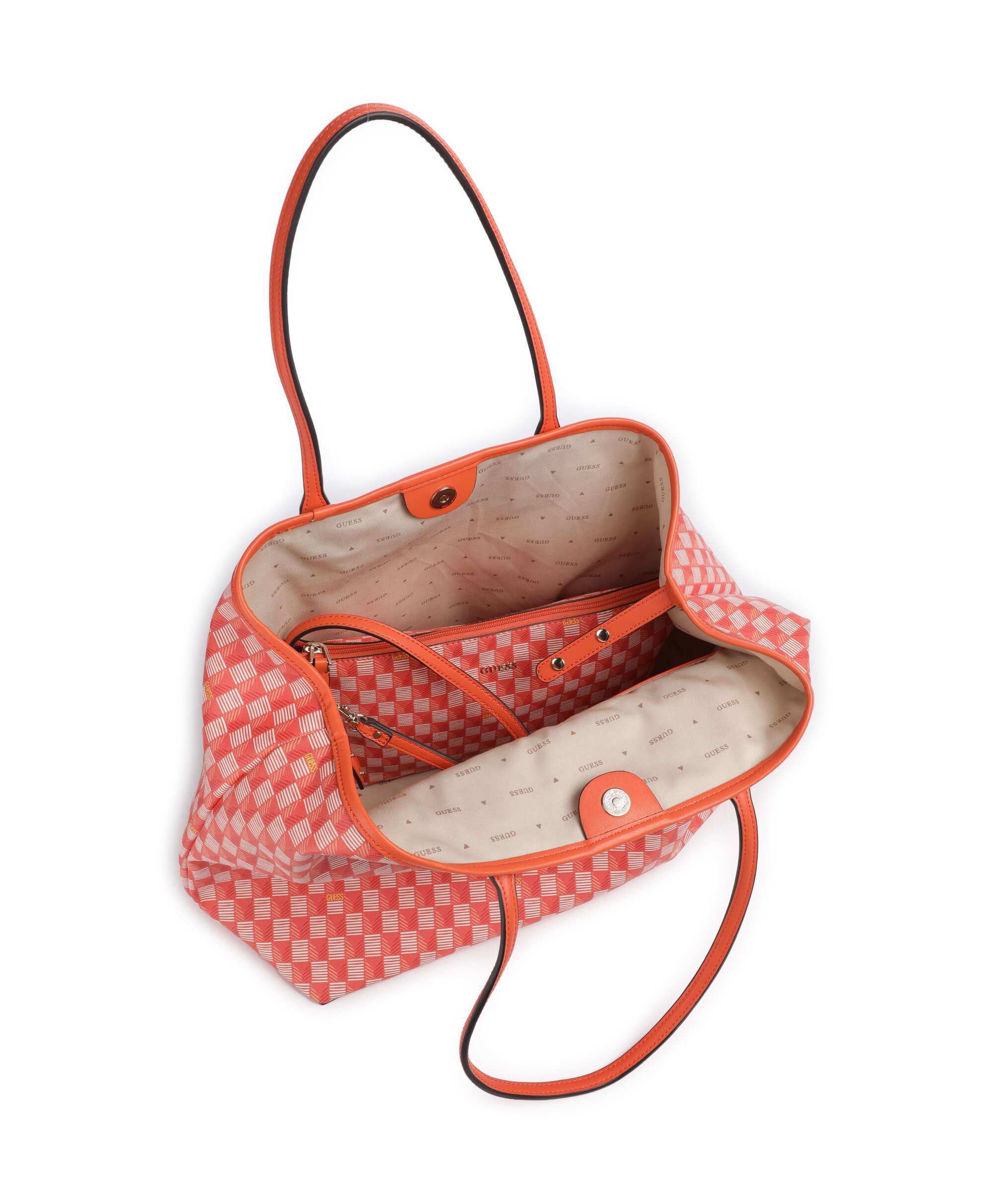 Guess G Wave Large Tote bag orange logo - Image 6