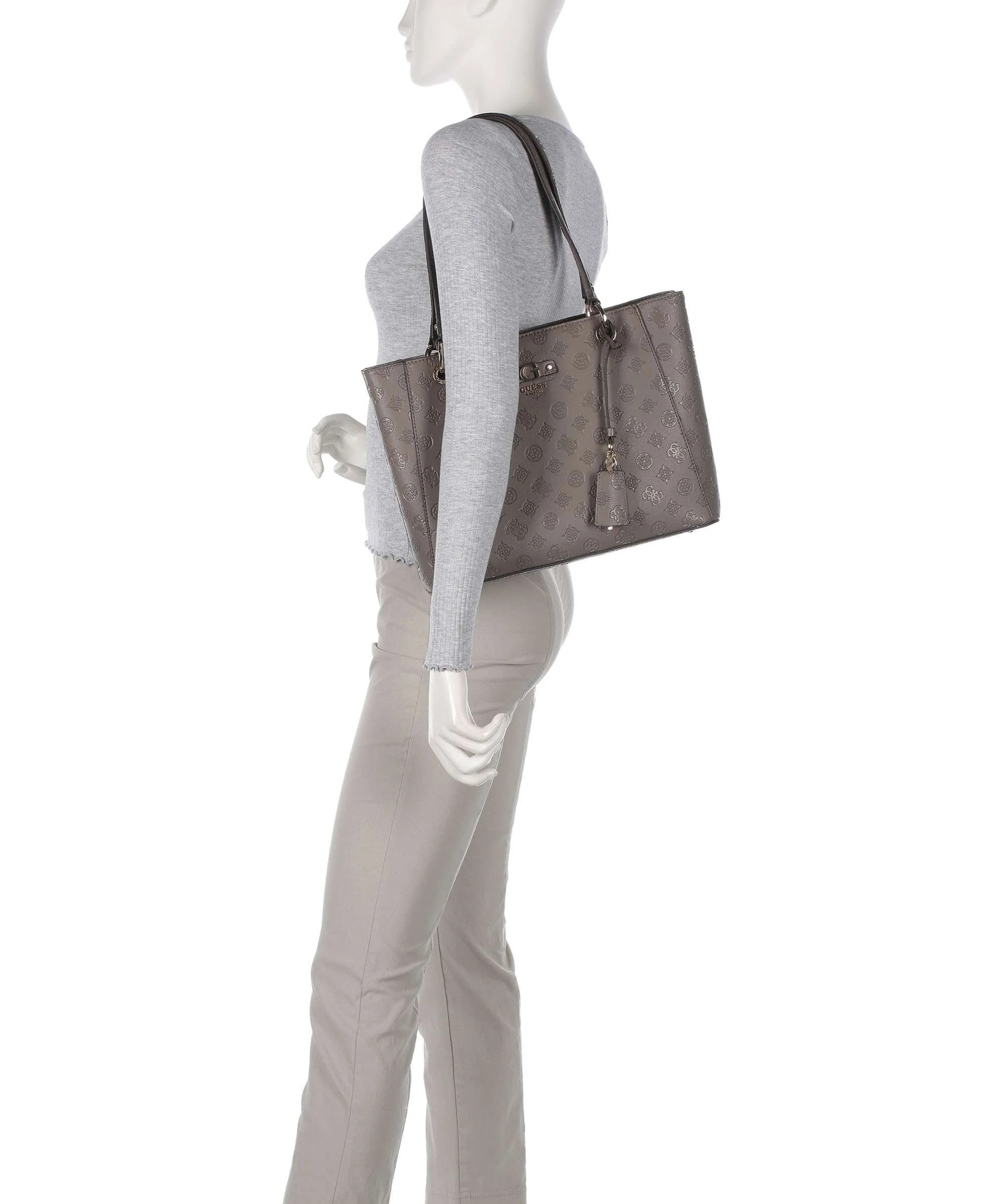 Guess Gerty Peony Tote bag dark taupe - Image 3