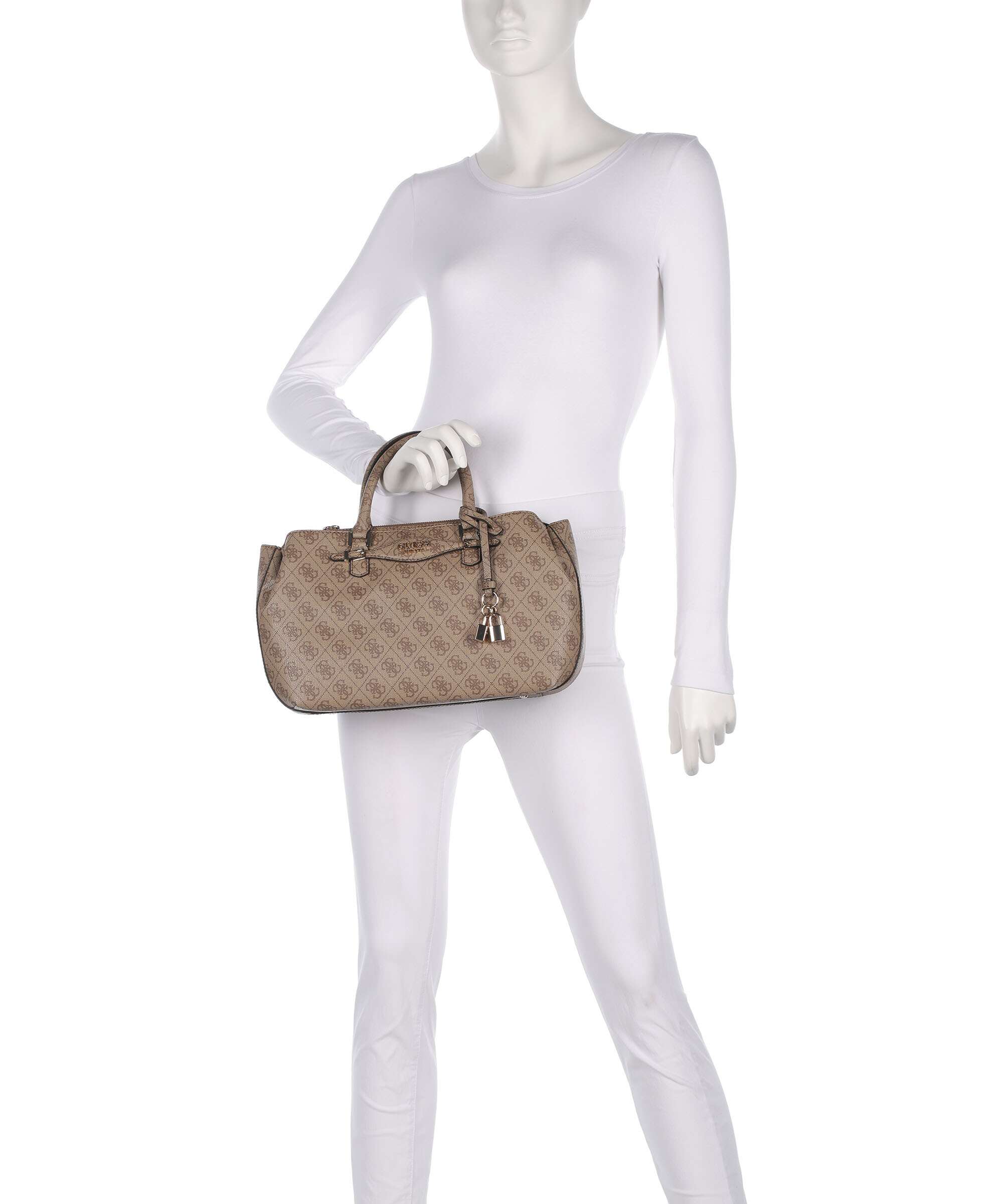 Guess Katya 4G Logo Handbag latte logo - Image 3