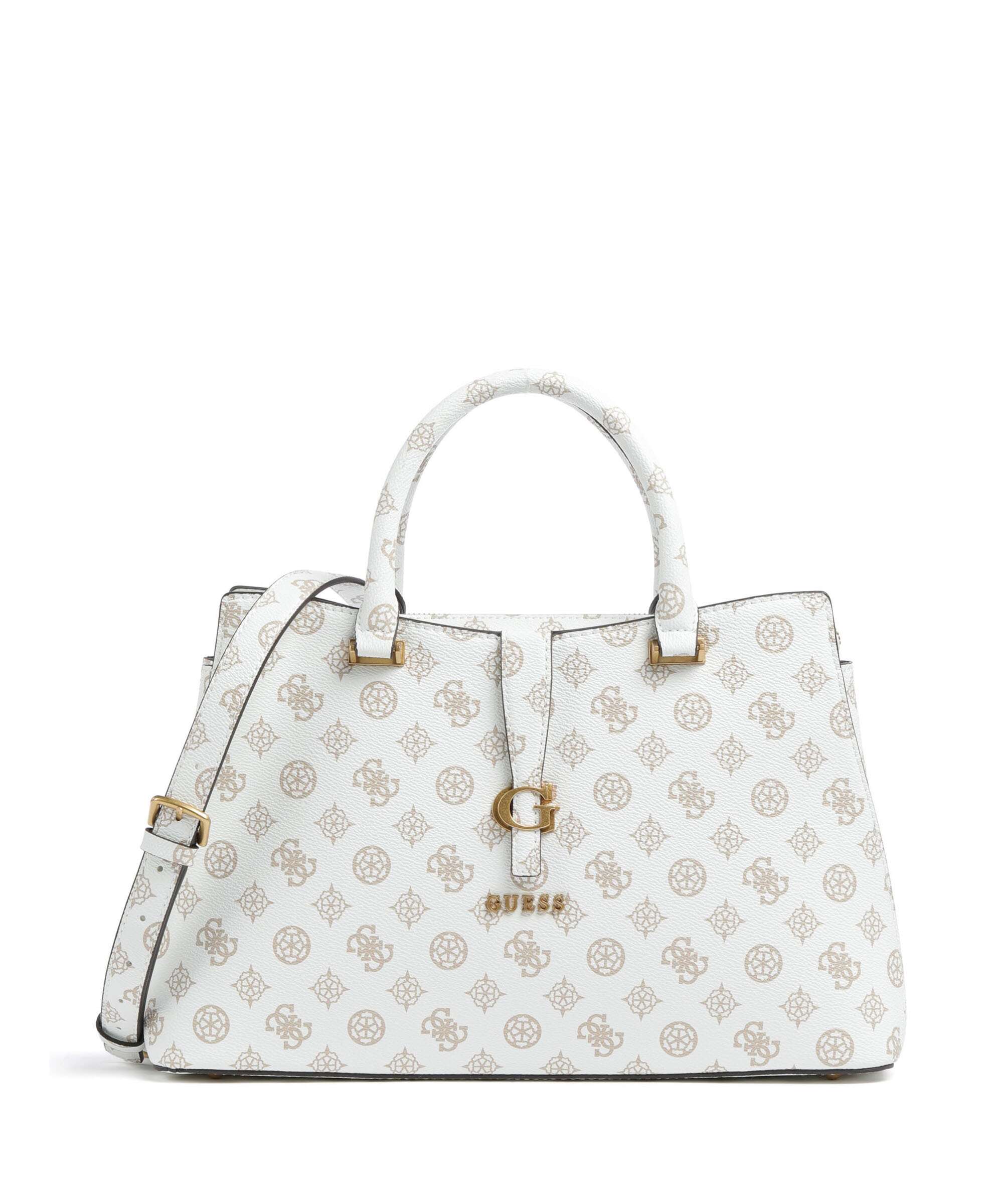 Guess Kuba Handbag white logo