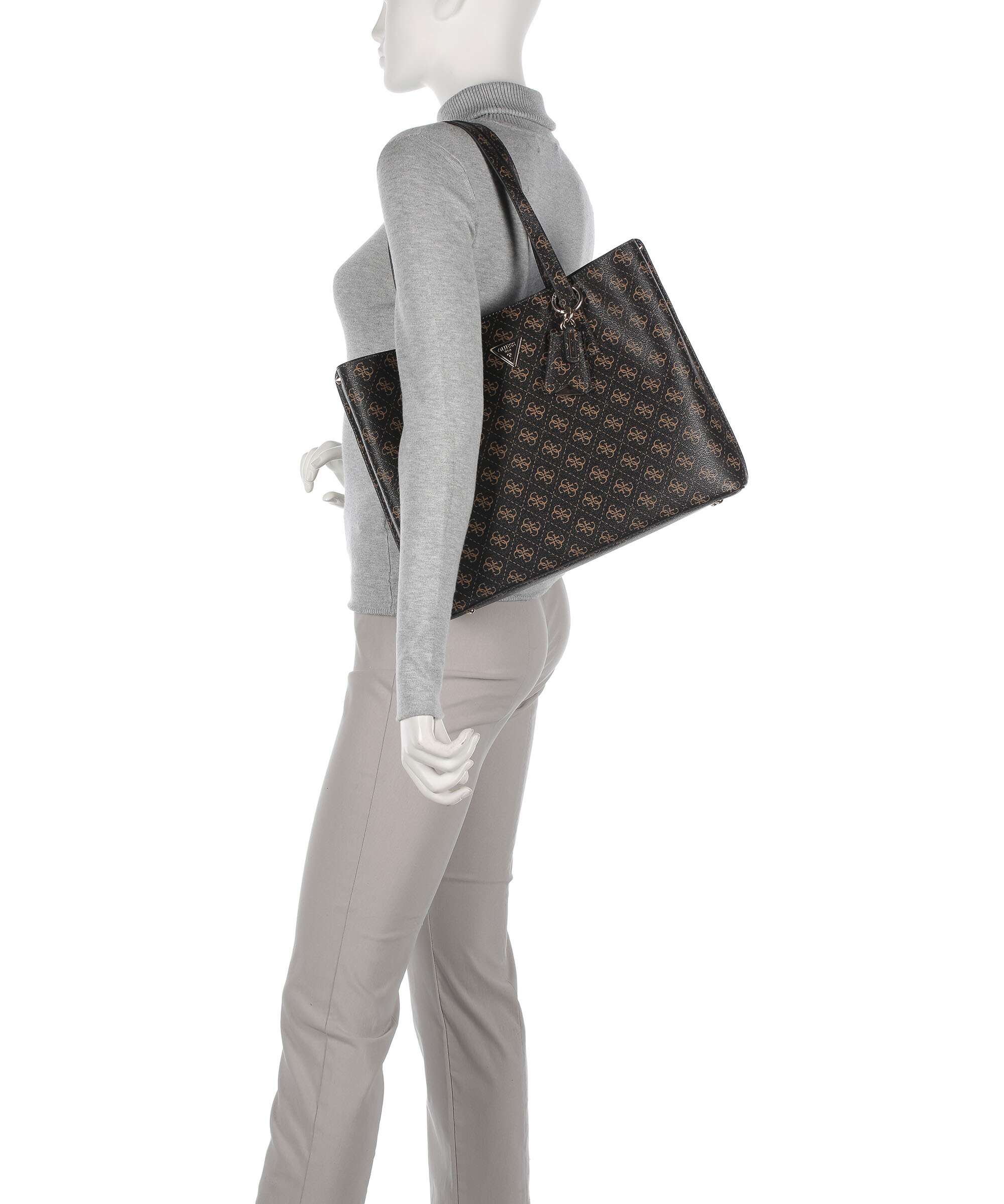 Guess Meridian Tote bag brown logo - Image 3