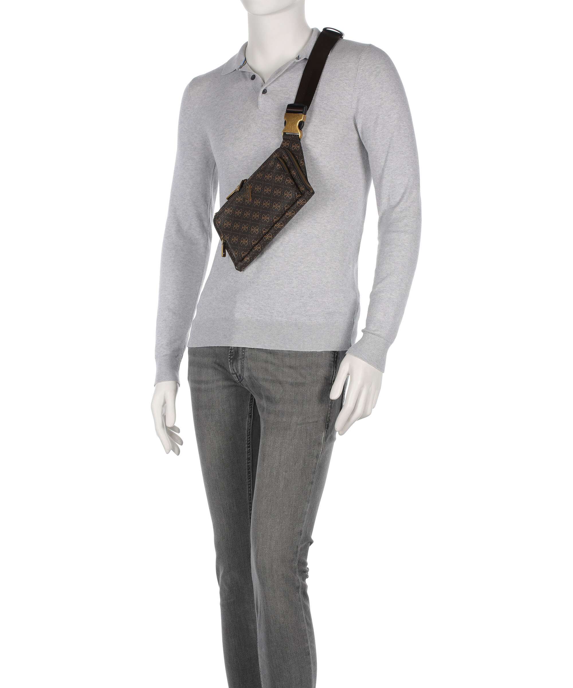 Guess Milano 4G Eco Belt bag brown/ochre - Image 4