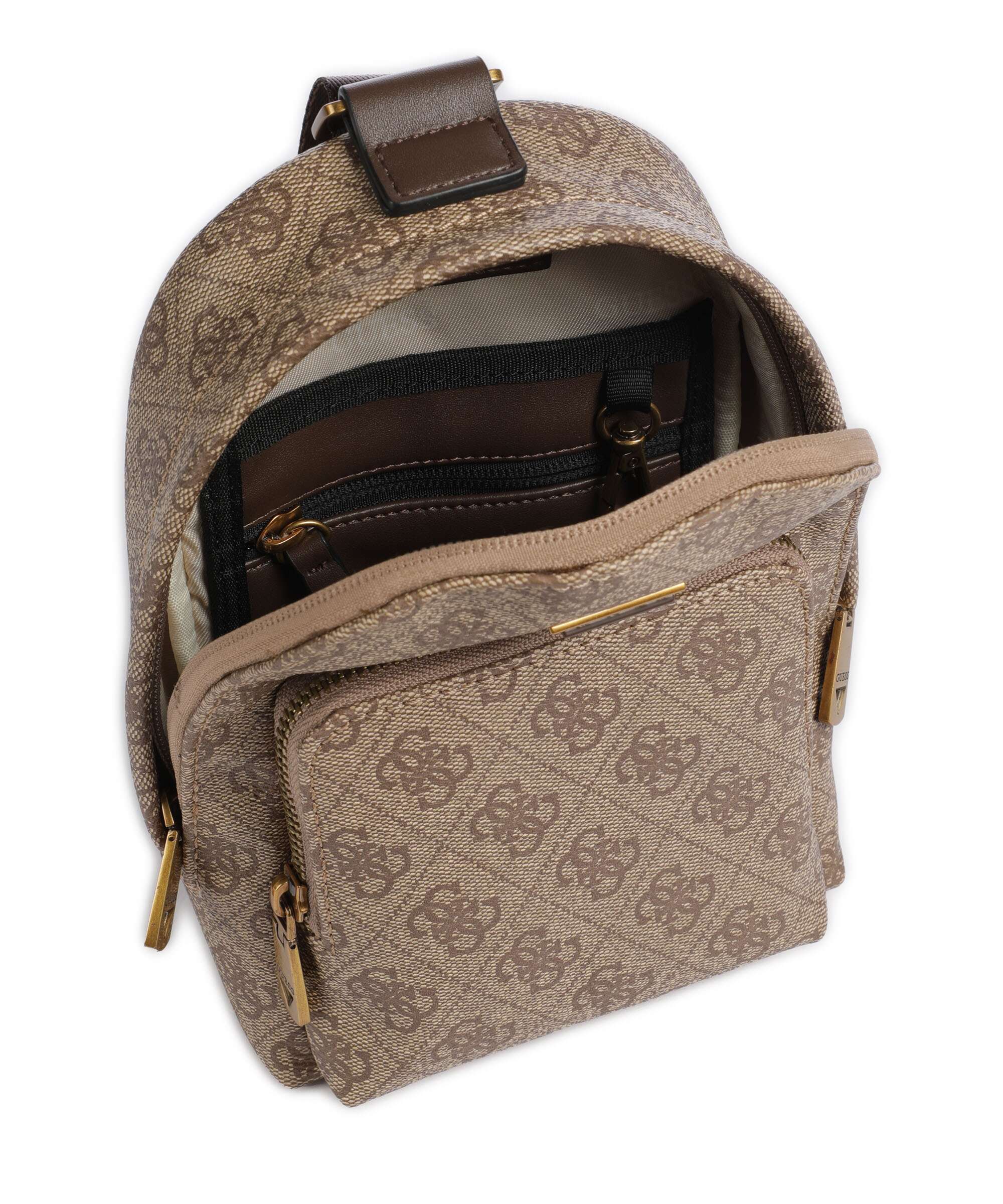 Guess Milano Eco Sling bag beige/brown - Image 5