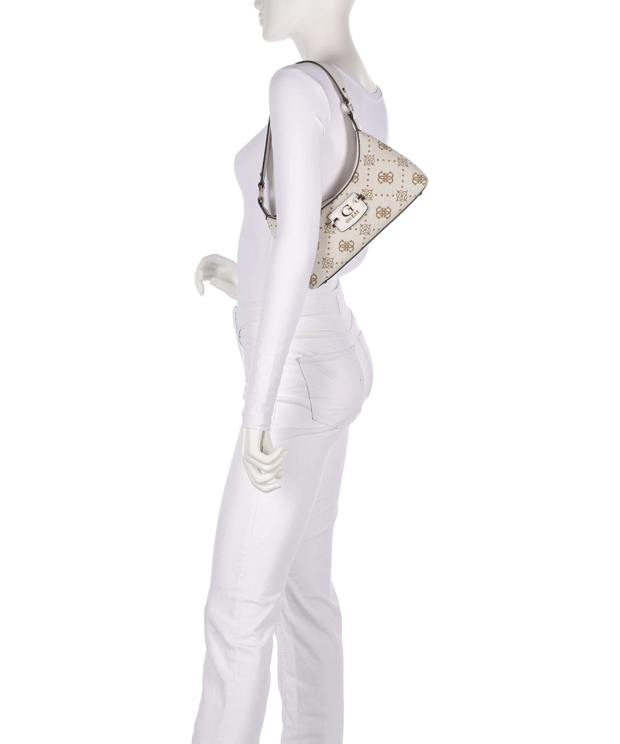 Guess Neda 4G Peony Logo Shoulder bag offwhite logo - Image 3
