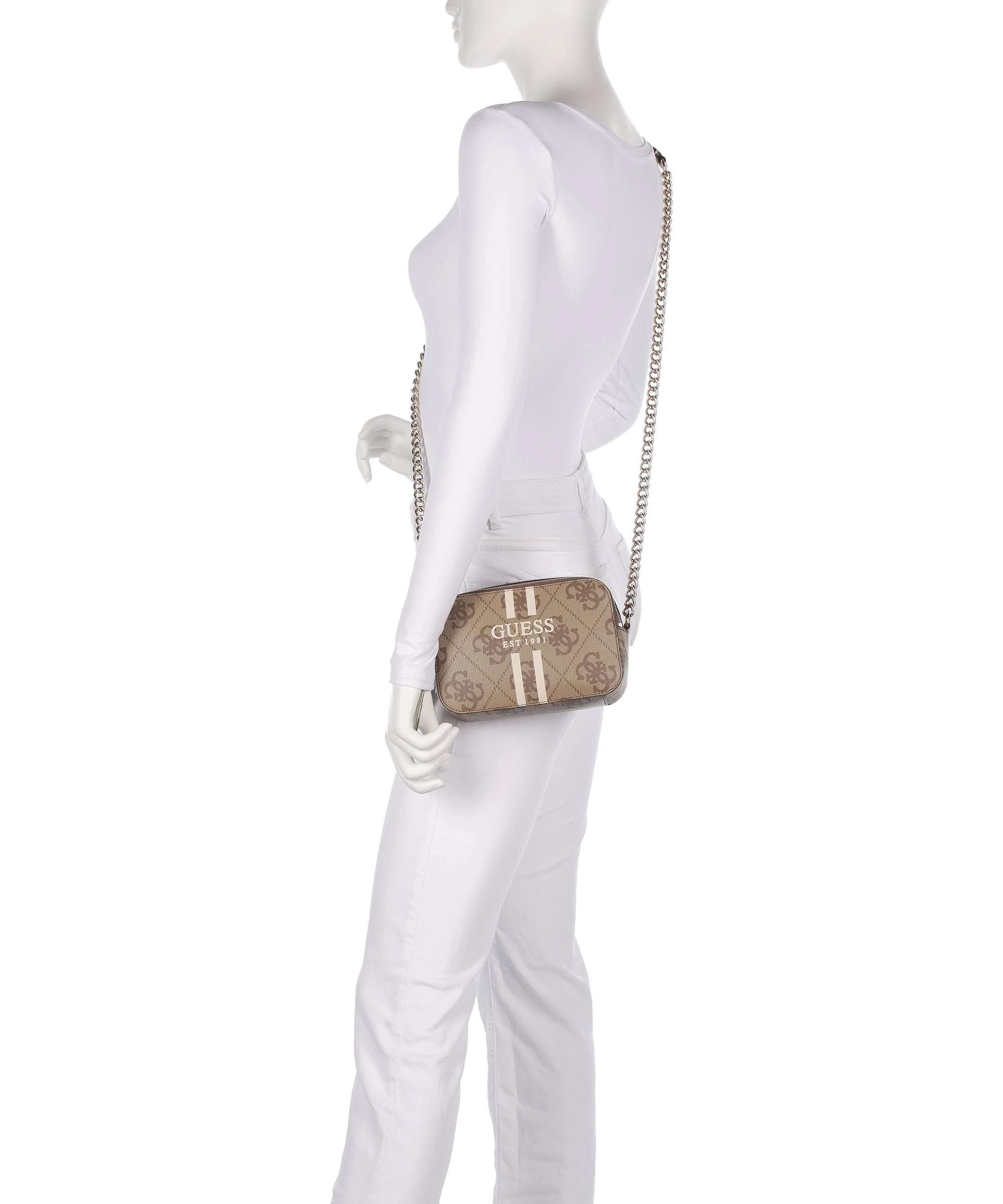 Guess Noelle 4G Logo Crossbody bag latte logo - Image 3