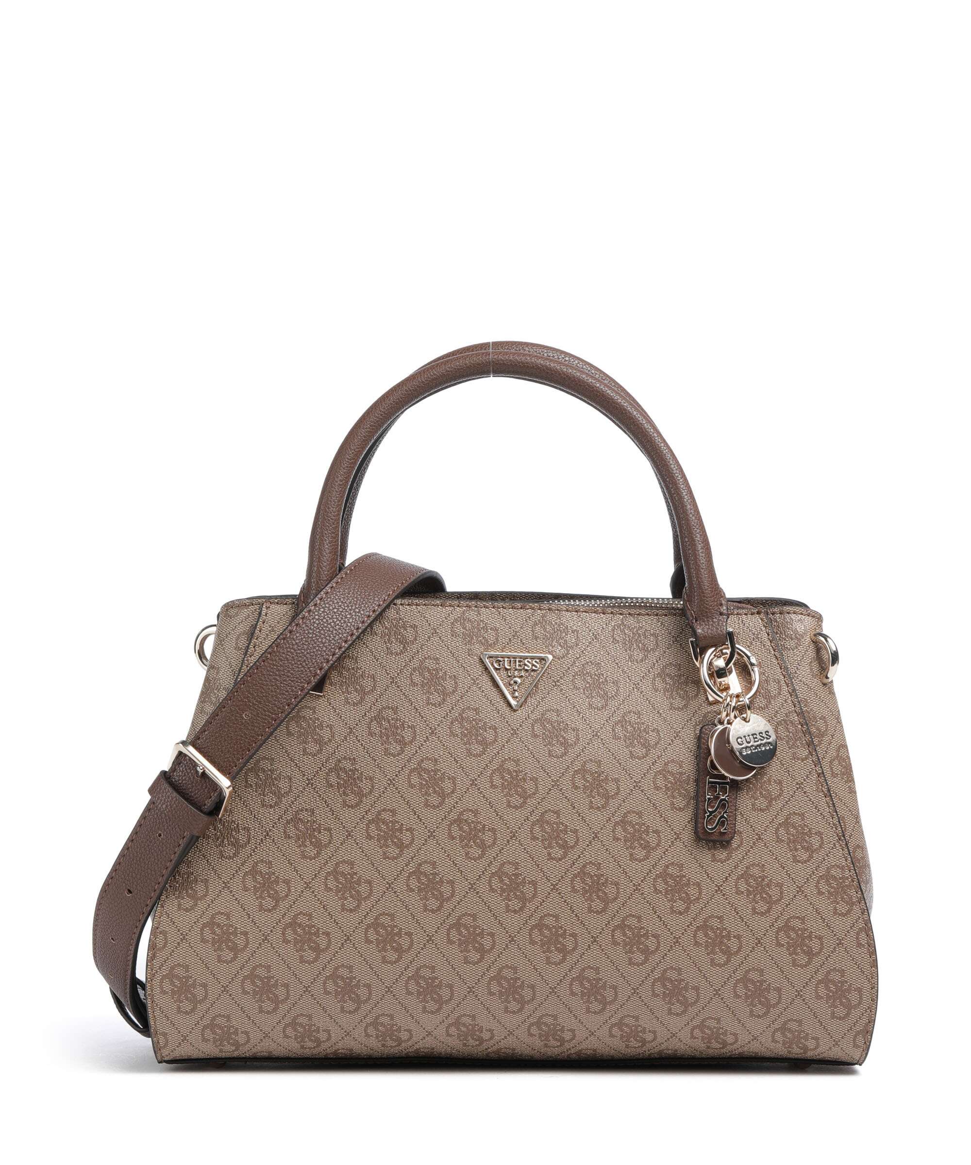 Guess Noelle 4G Logo Handbag latte logo/brown