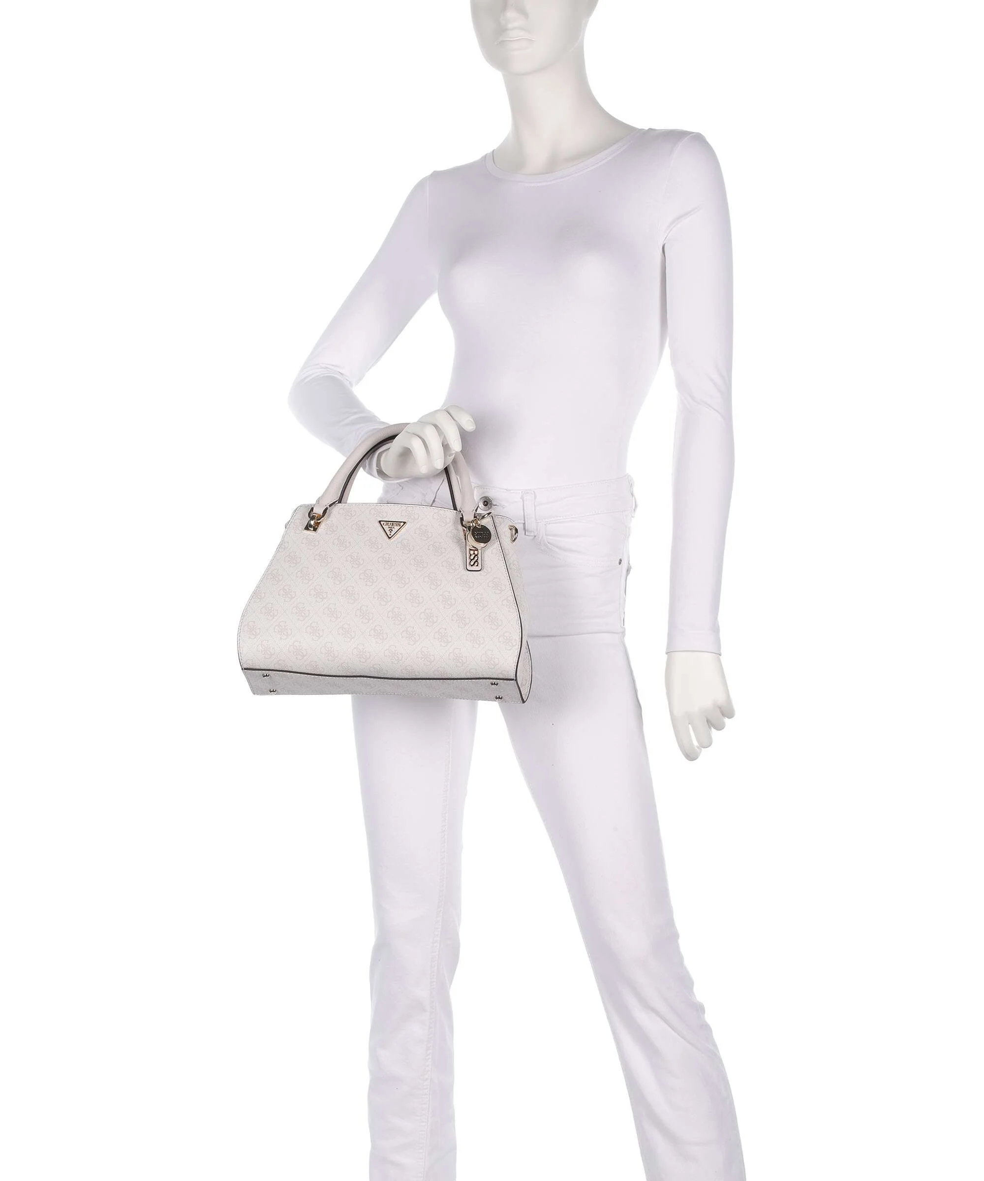Guess Noelle 4G Logo Handbag white logo - Image 3