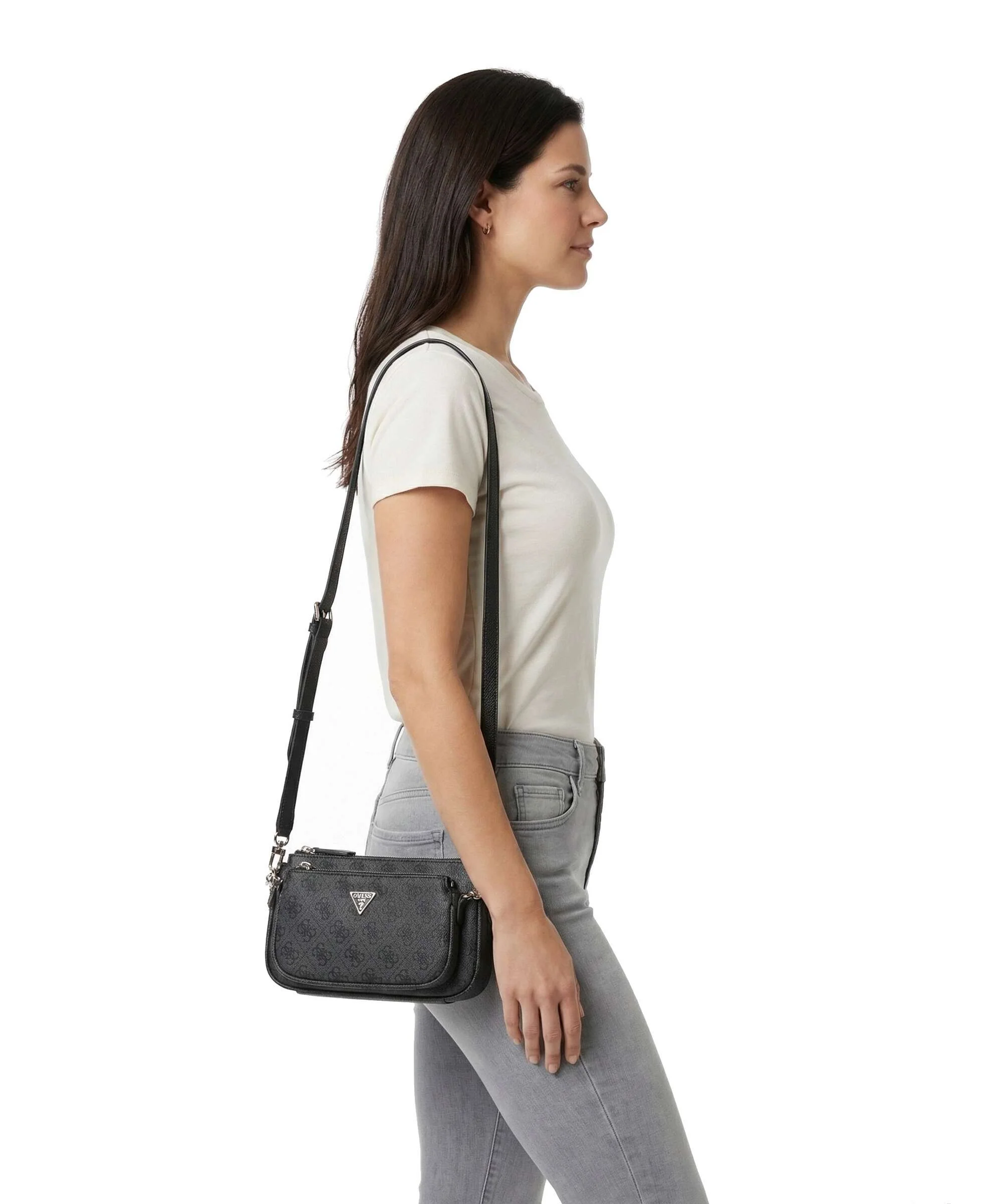 Guess Noelle 4G Logo Shoulder bag coal logo - Image 3