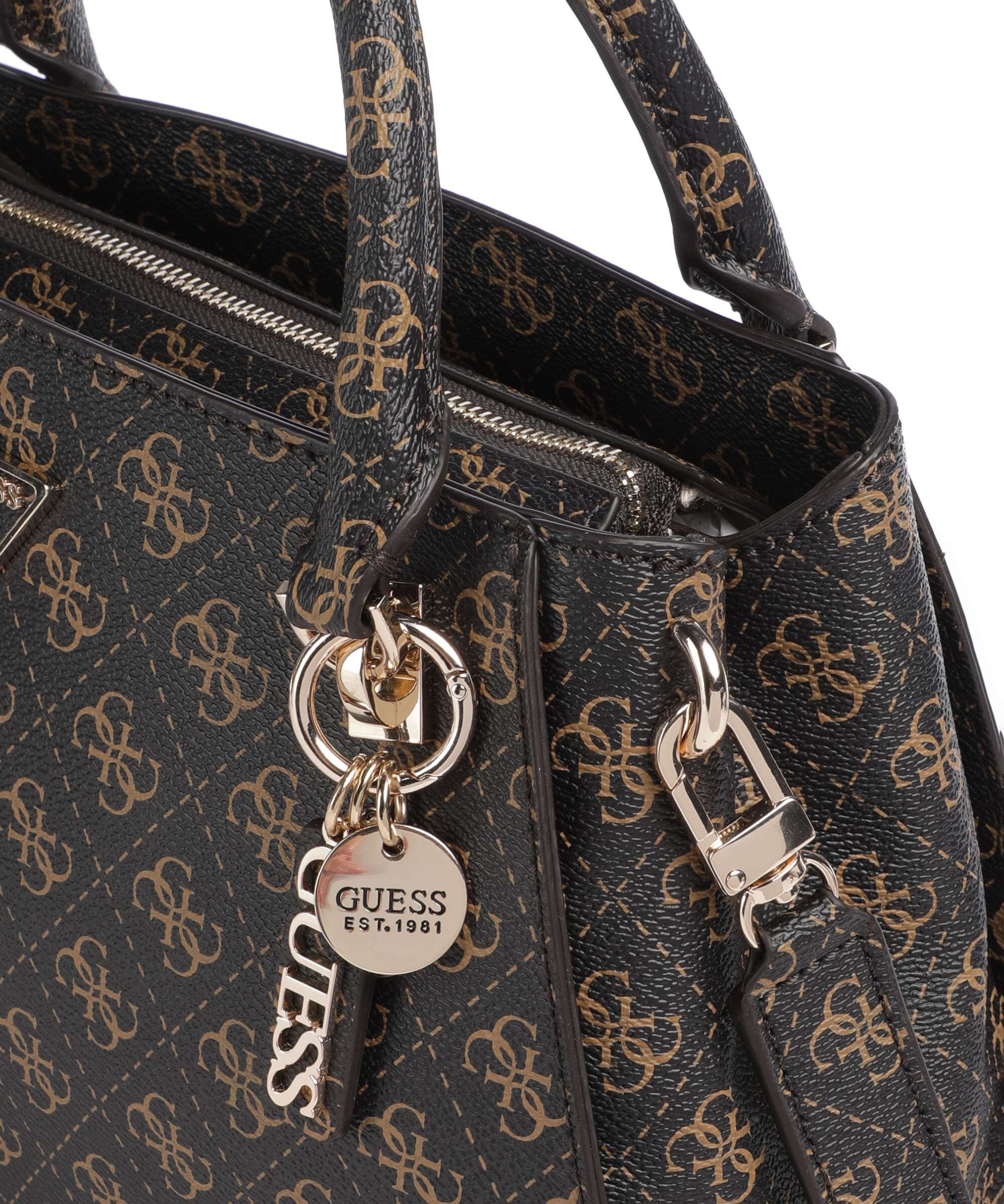 Guess Noelle Q Logo Handbag brown logo - Image 4