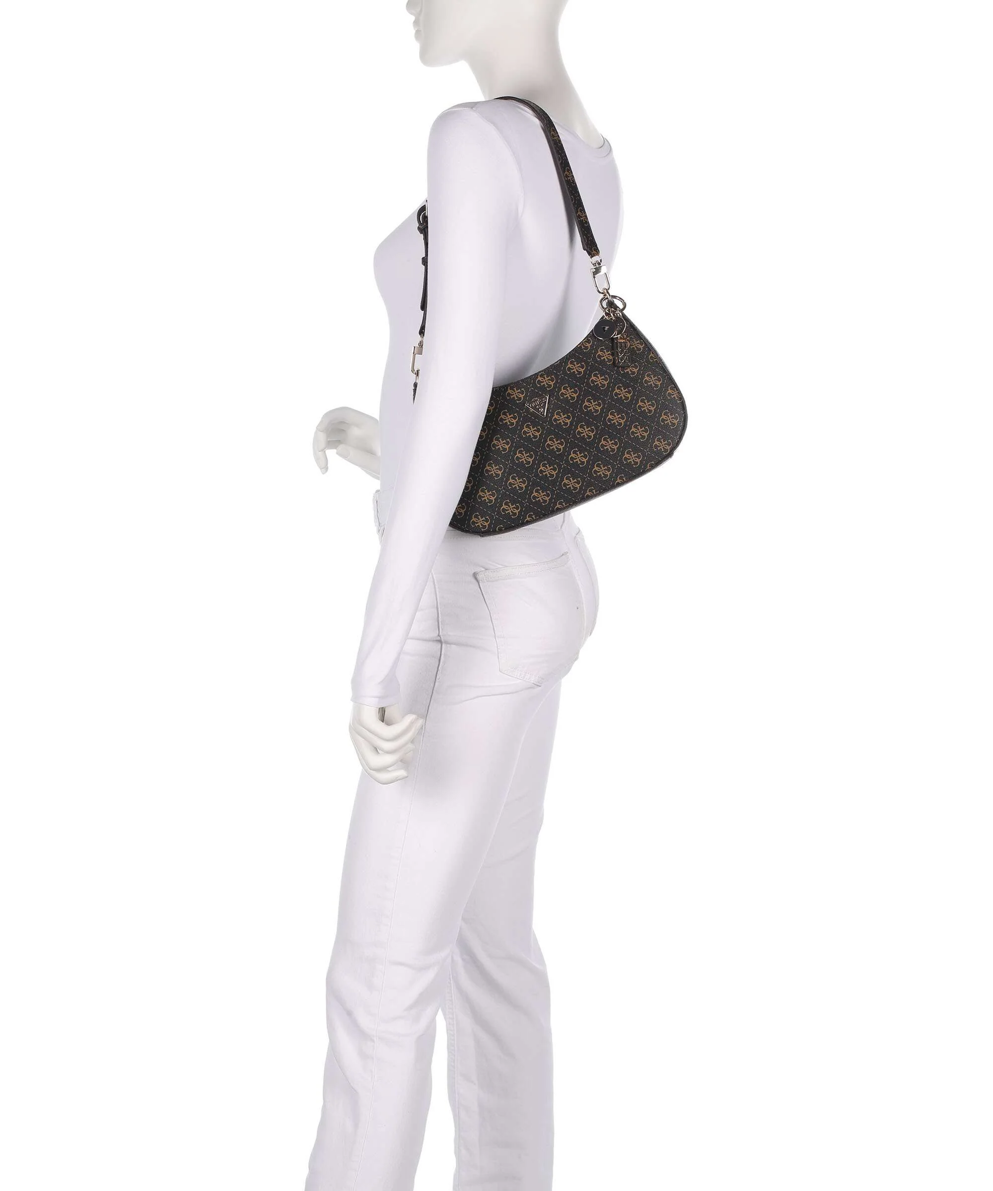 Guess Noelle Q Logo Shoulder bag brown logo - Image 3