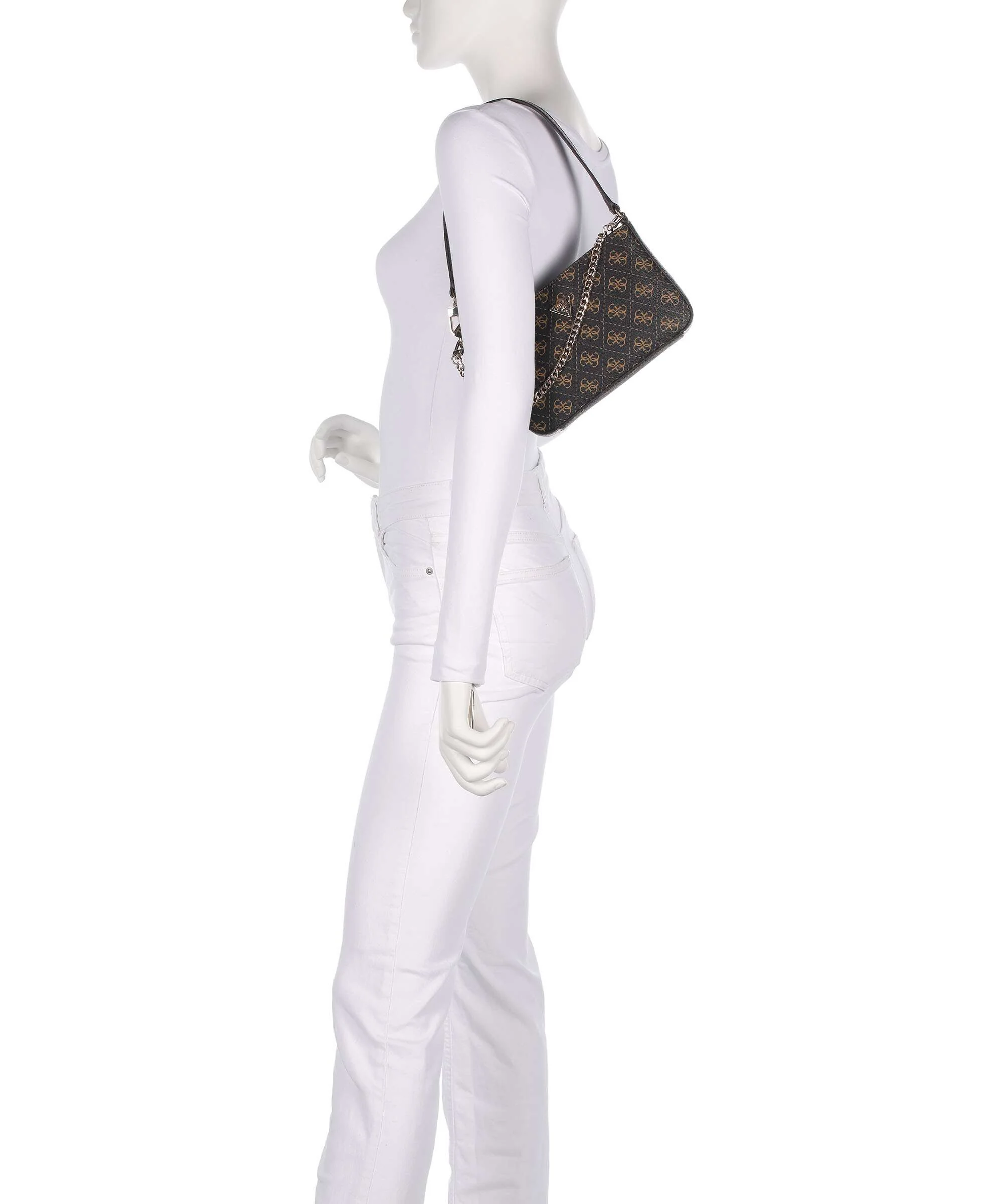Guess Noelle Q Logo Shoulder bag brown logo - Image 3