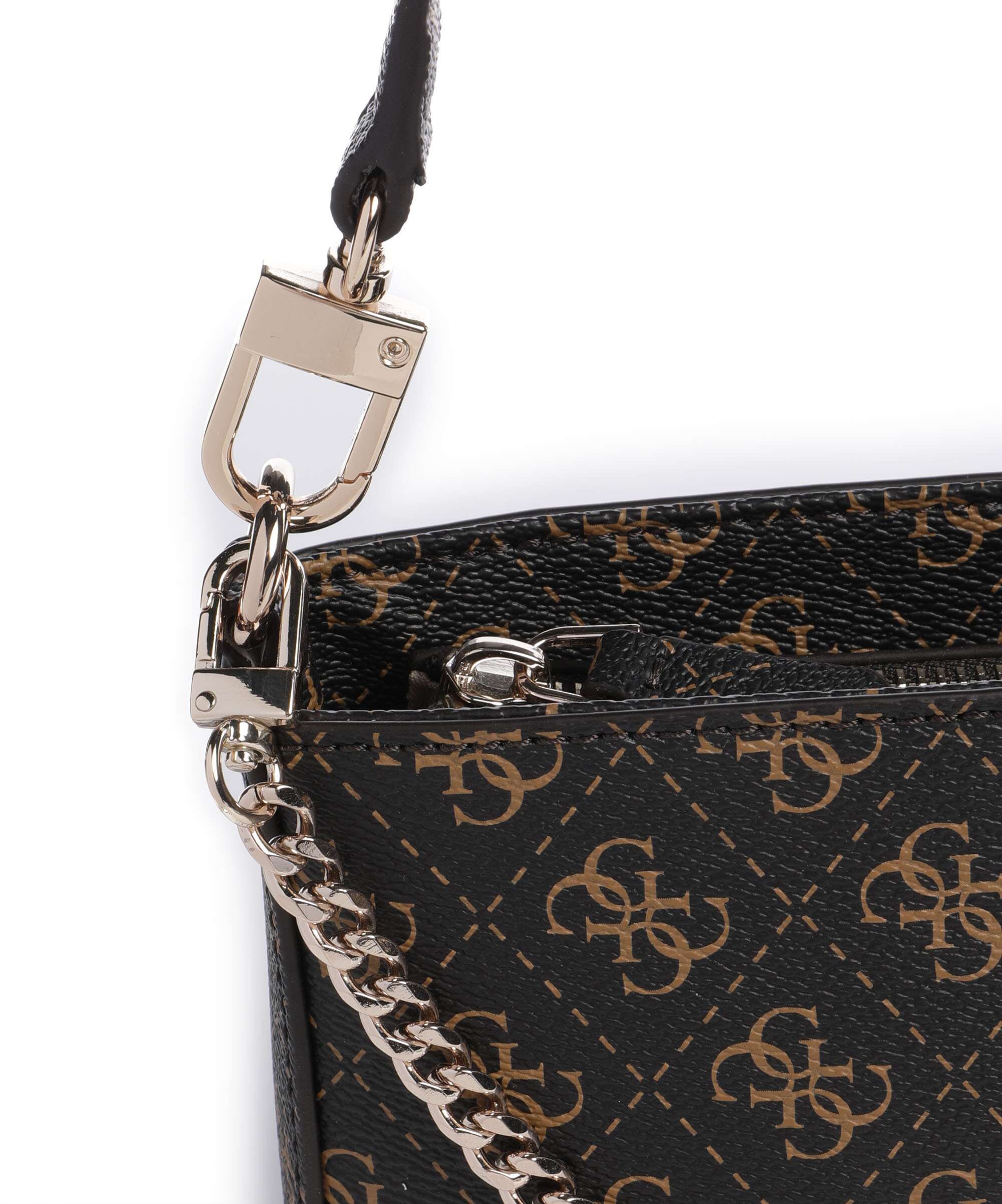 Guess Noelle Q Logo Shoulder bag brown logo - Image 4