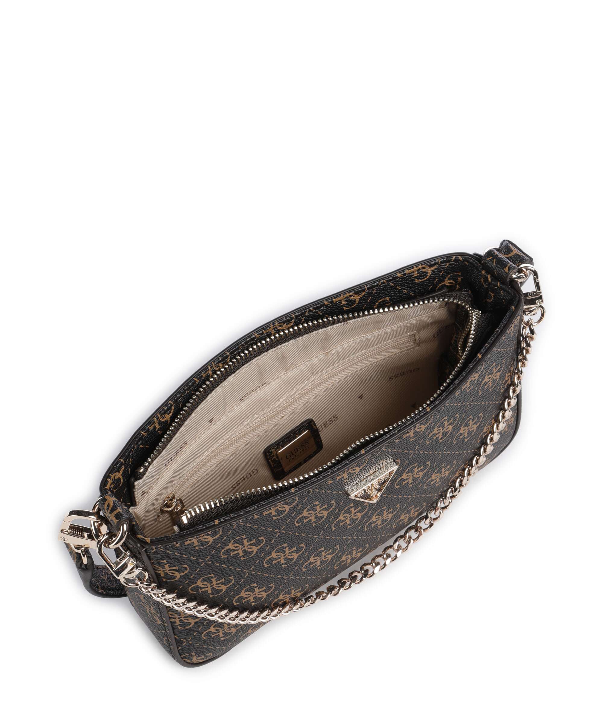 Guess Noelle Q Logo Shoulder bag brown logo - Image 6