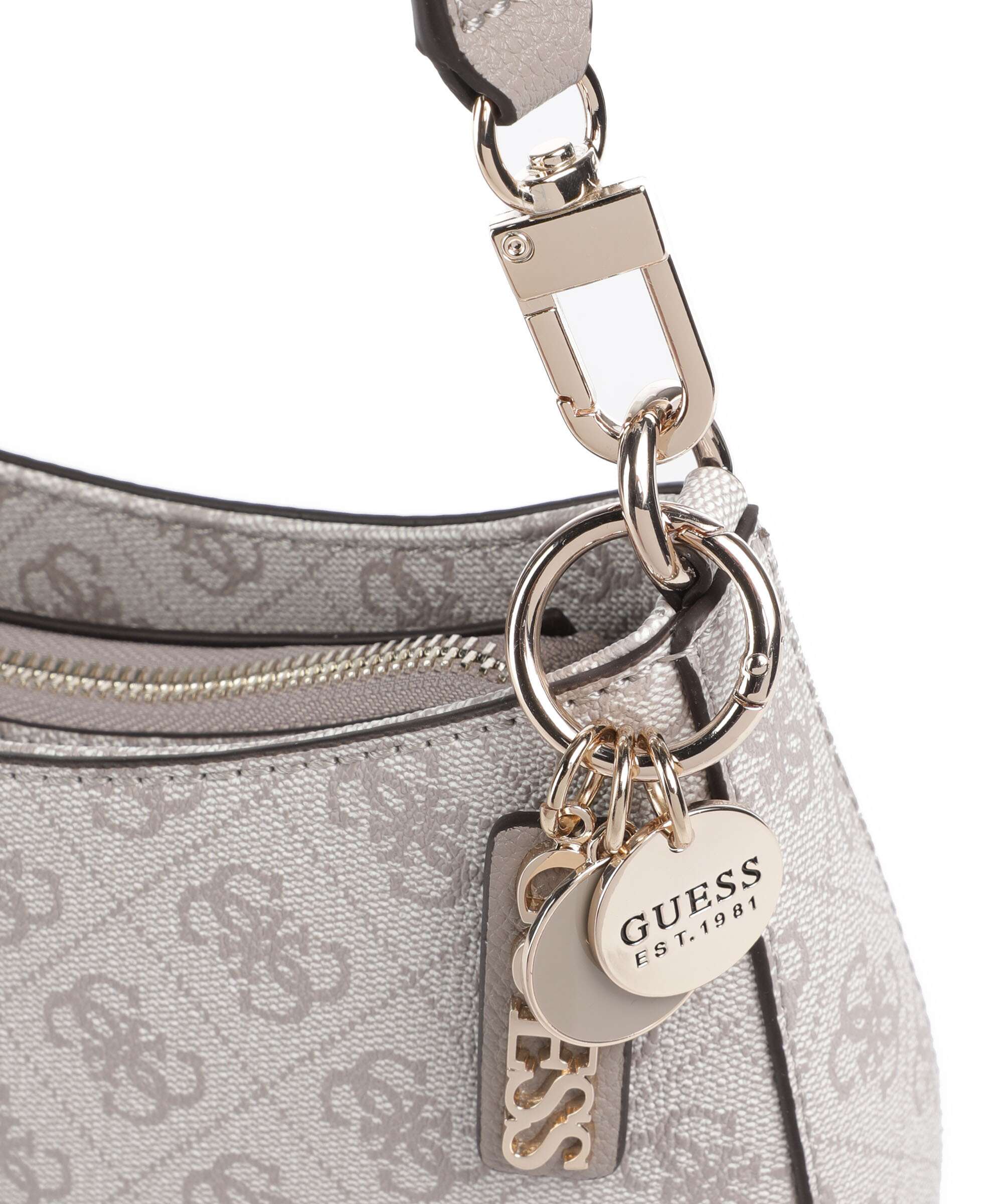 Guess Noelle Shoulder bag dark taupe logo - Image 4