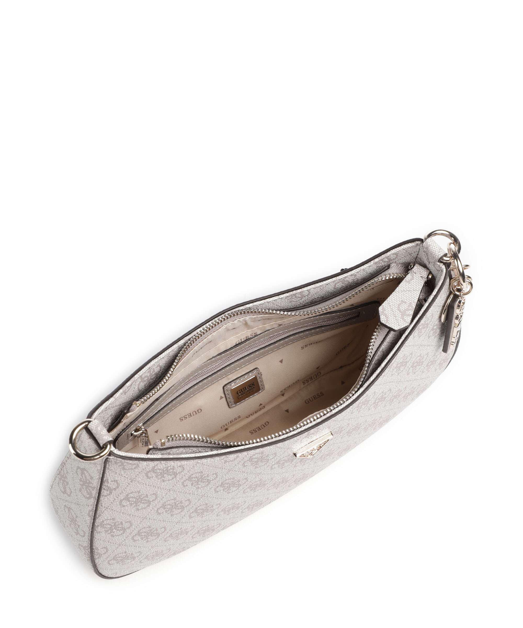 Guess Noelle Shoulder bag dark taupe logo - Image 6