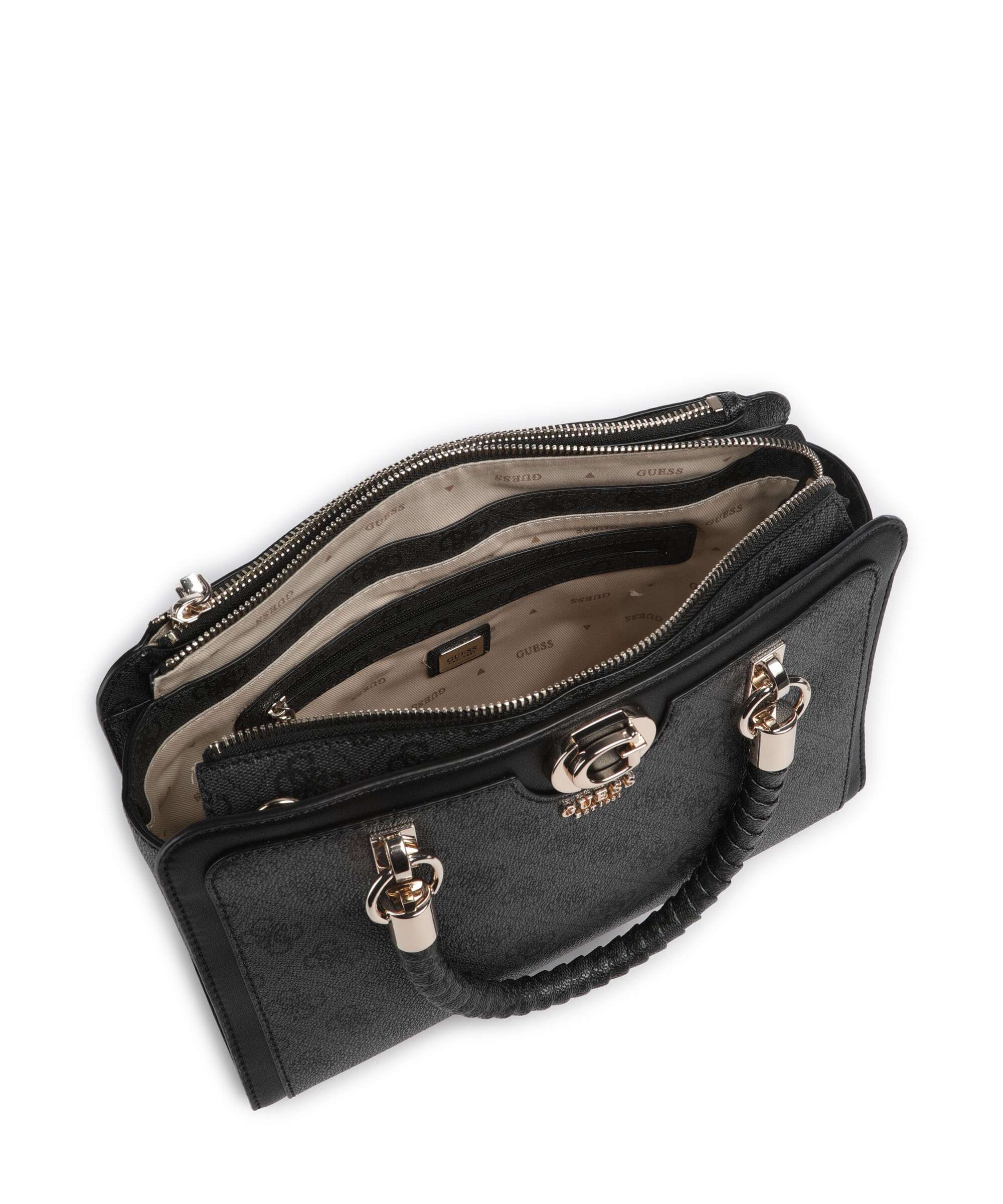 Guess Orlina 4G Logo Handbag coal logo - Image 6