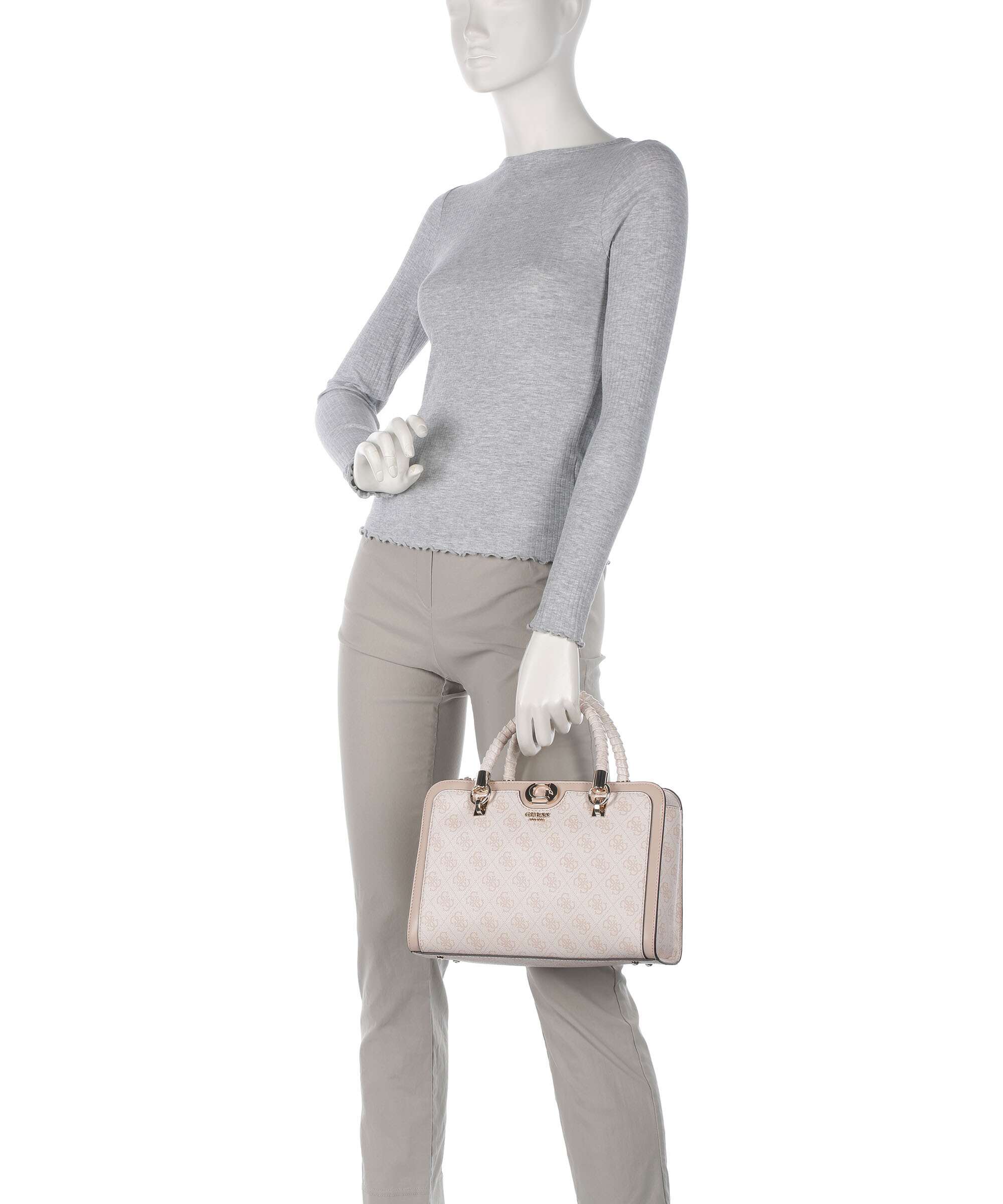 Guess Orlina 4G Logo Handbag sand logo - Image 3
