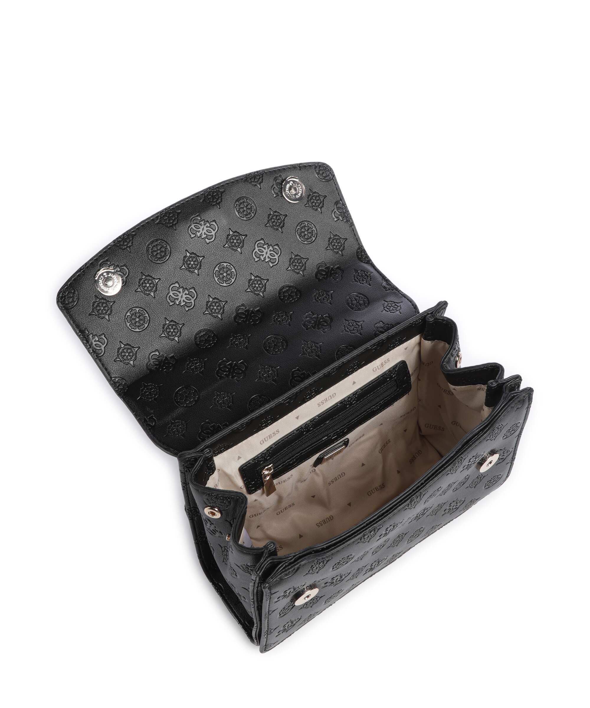 Guess Phoebe Peony Debossed Shoulder bag black logo - Image 7
