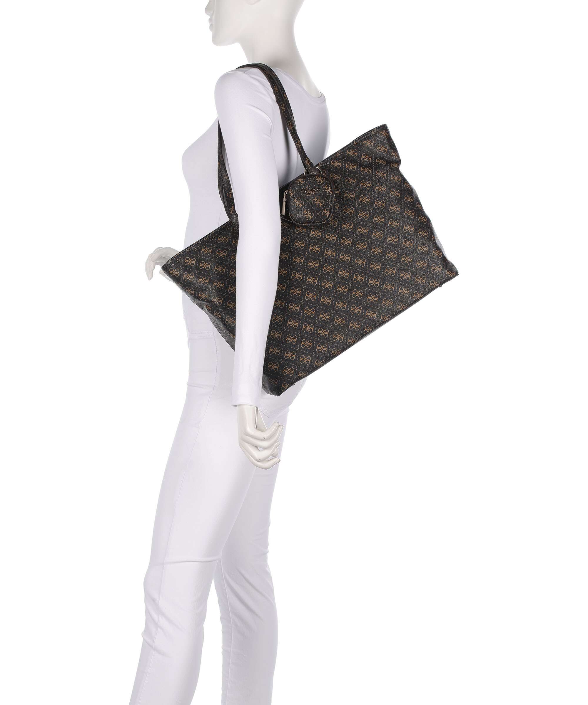 Guess Power Play Tote bag brown logo - Image 3