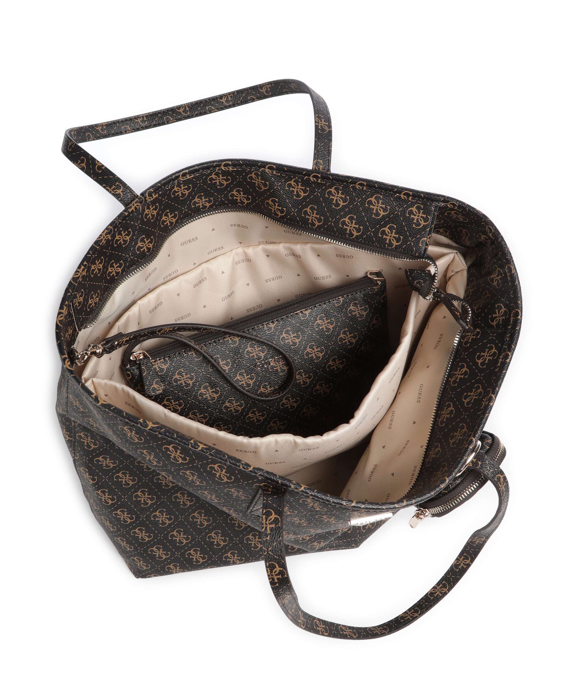 Guess Power Play Tote bag brown logo - Image 7