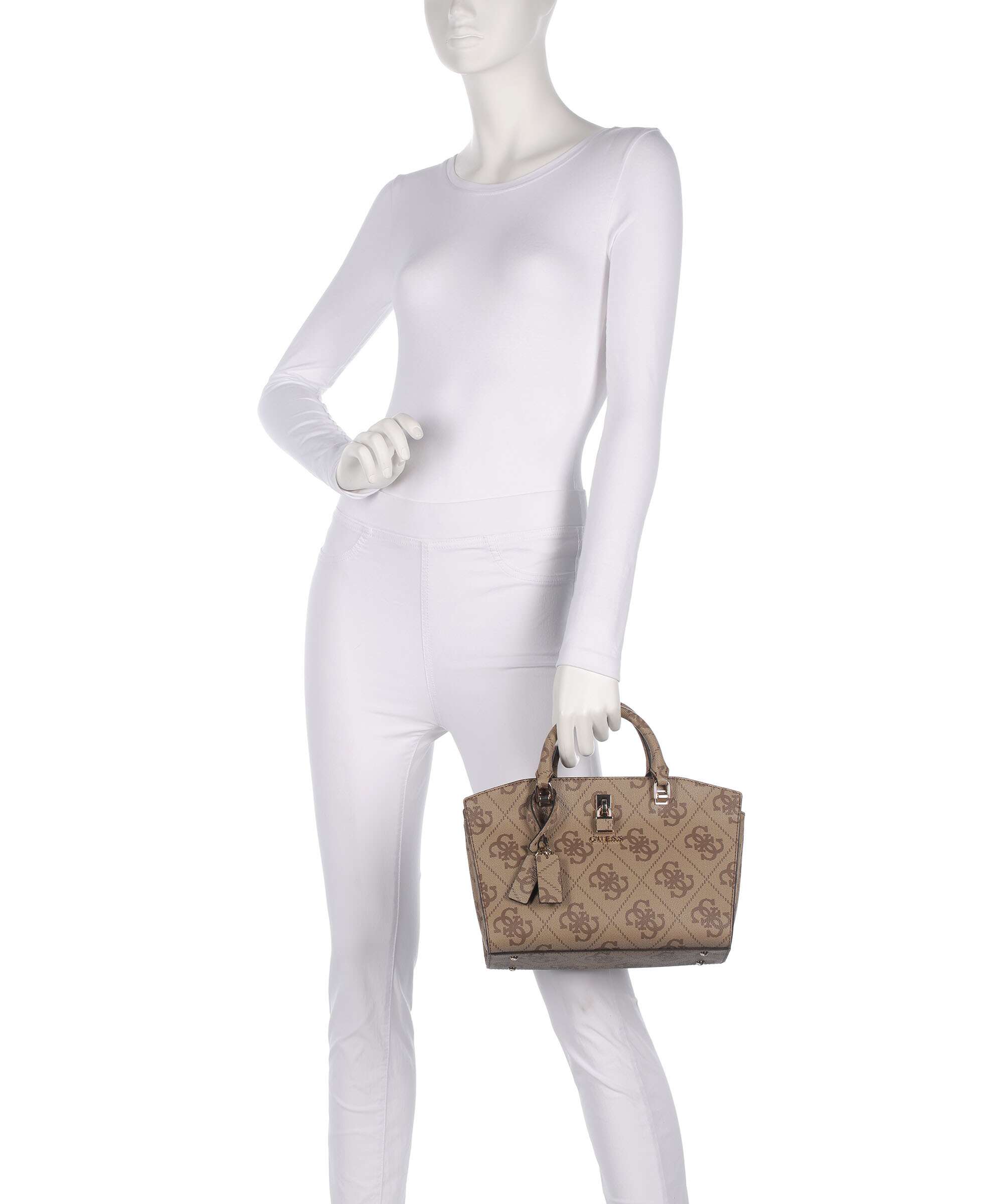 Guess Queensland Big 4G Logo Handbag latte logo - Image 3