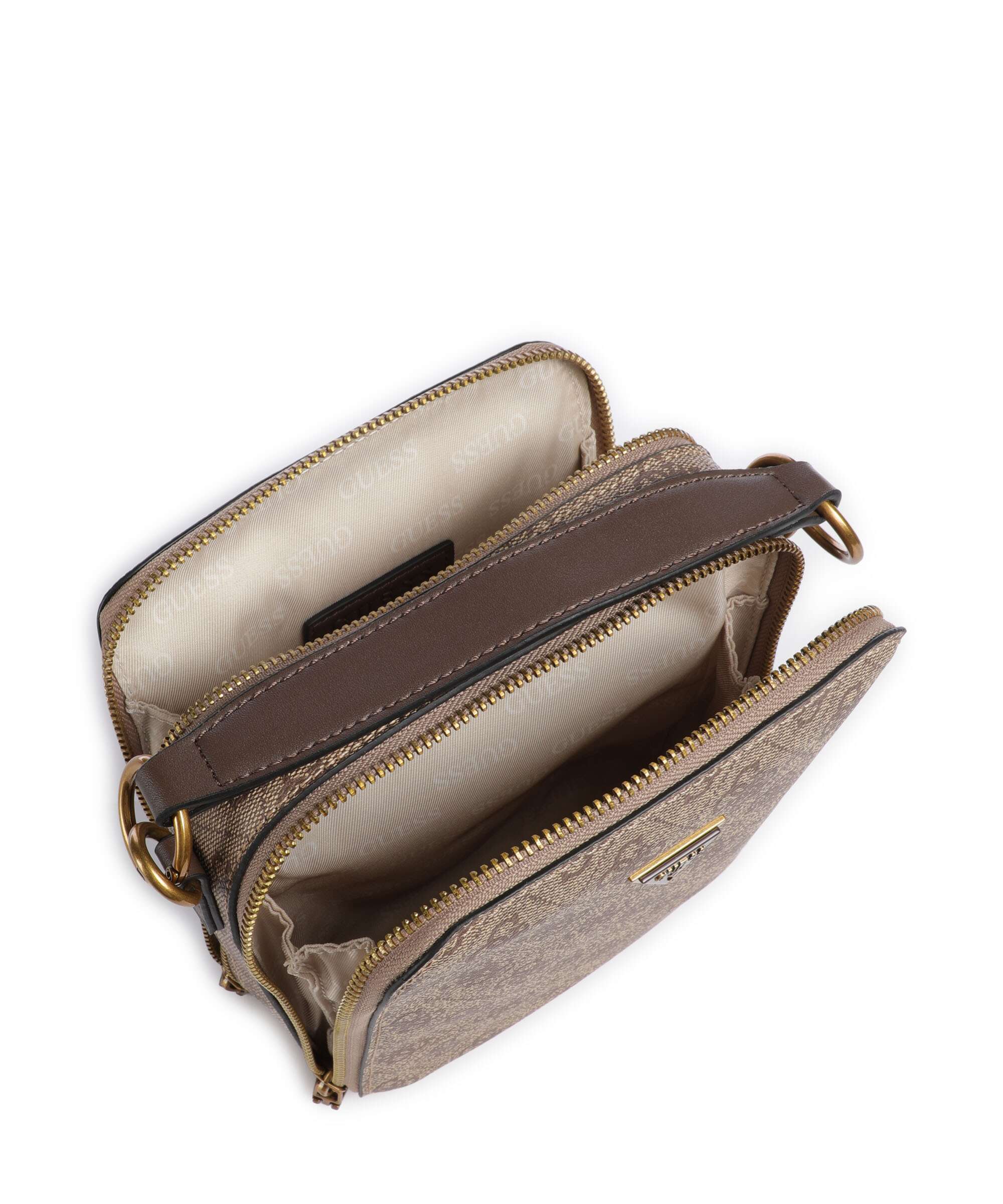 Guess Torino 4G Eco Crossbody bag beige/brown - Image 6