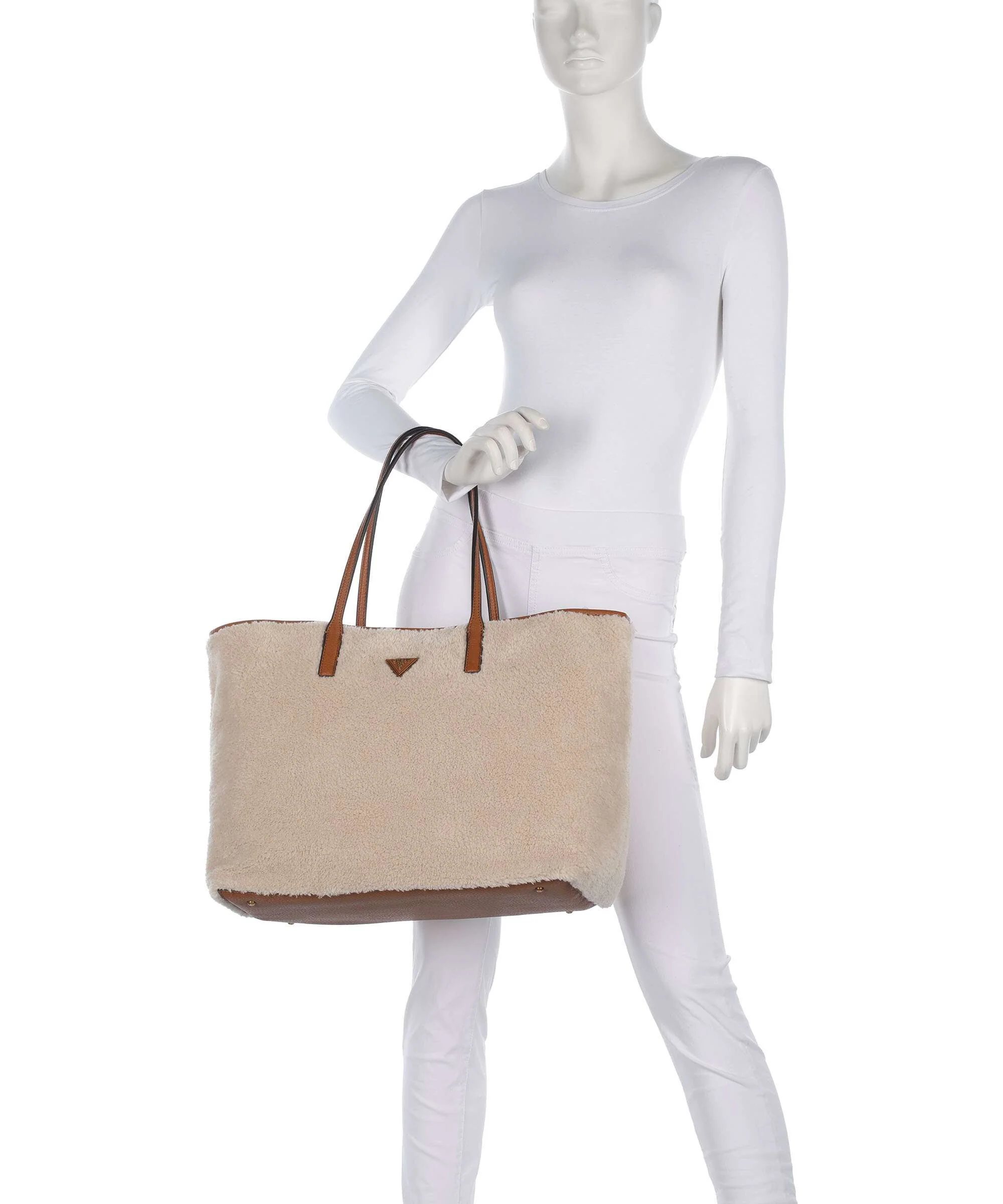 Guess Victtoria Large Tote bag natural/cognac - Image 3