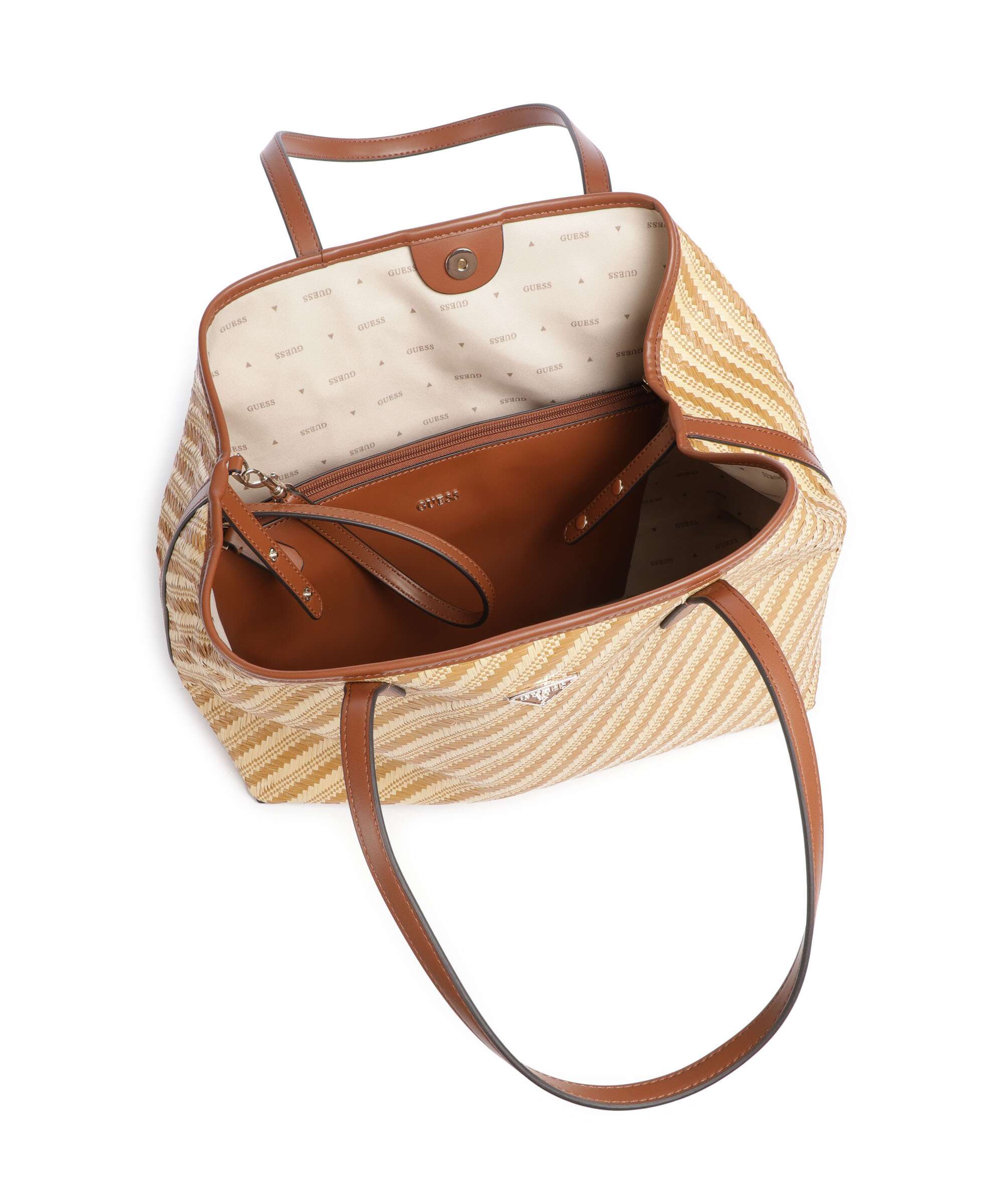 Guess Vikky Large Tote bag natural/cognac - Image 6