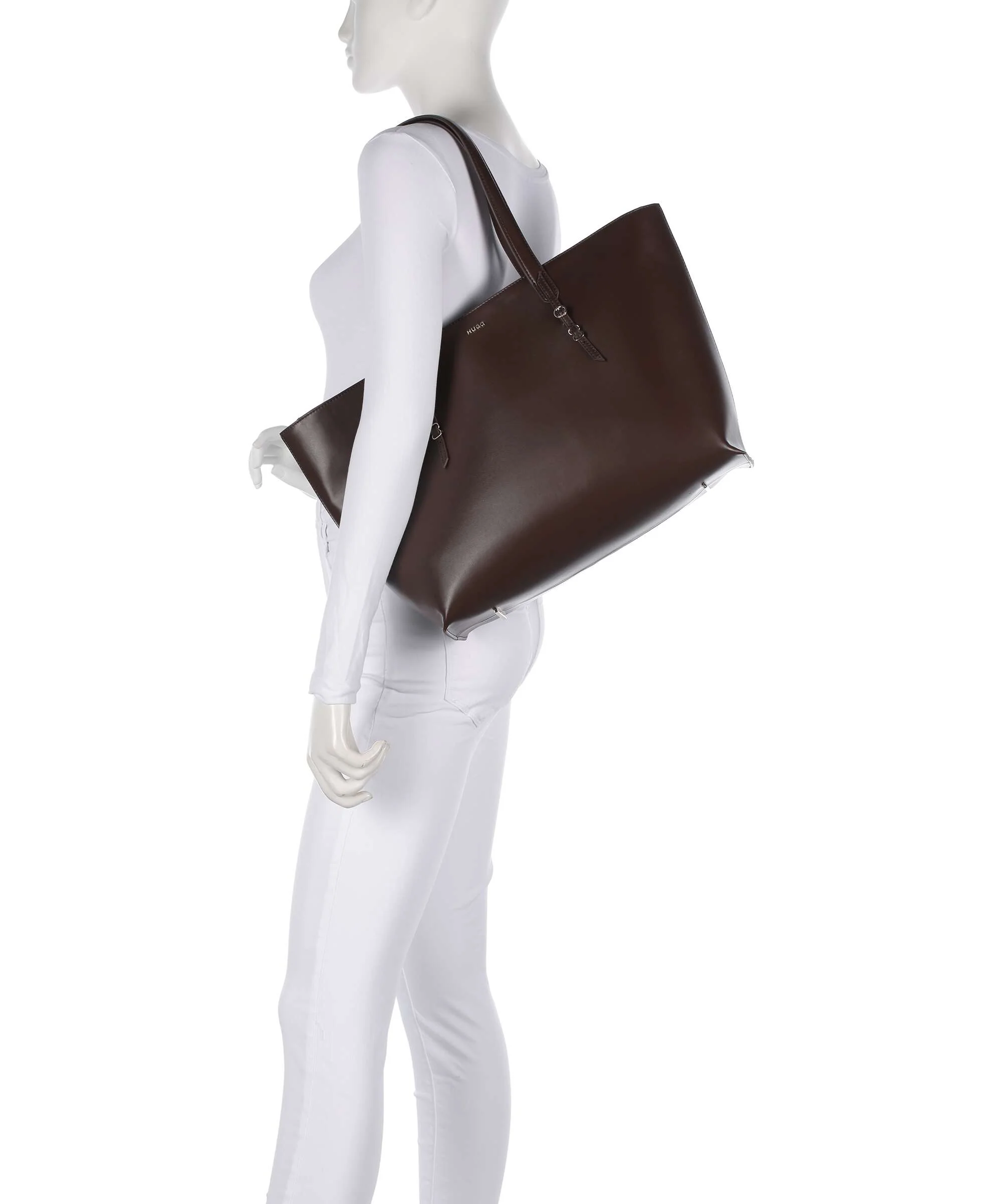 Hugo Syndra Tote bag medium brown - Image 3