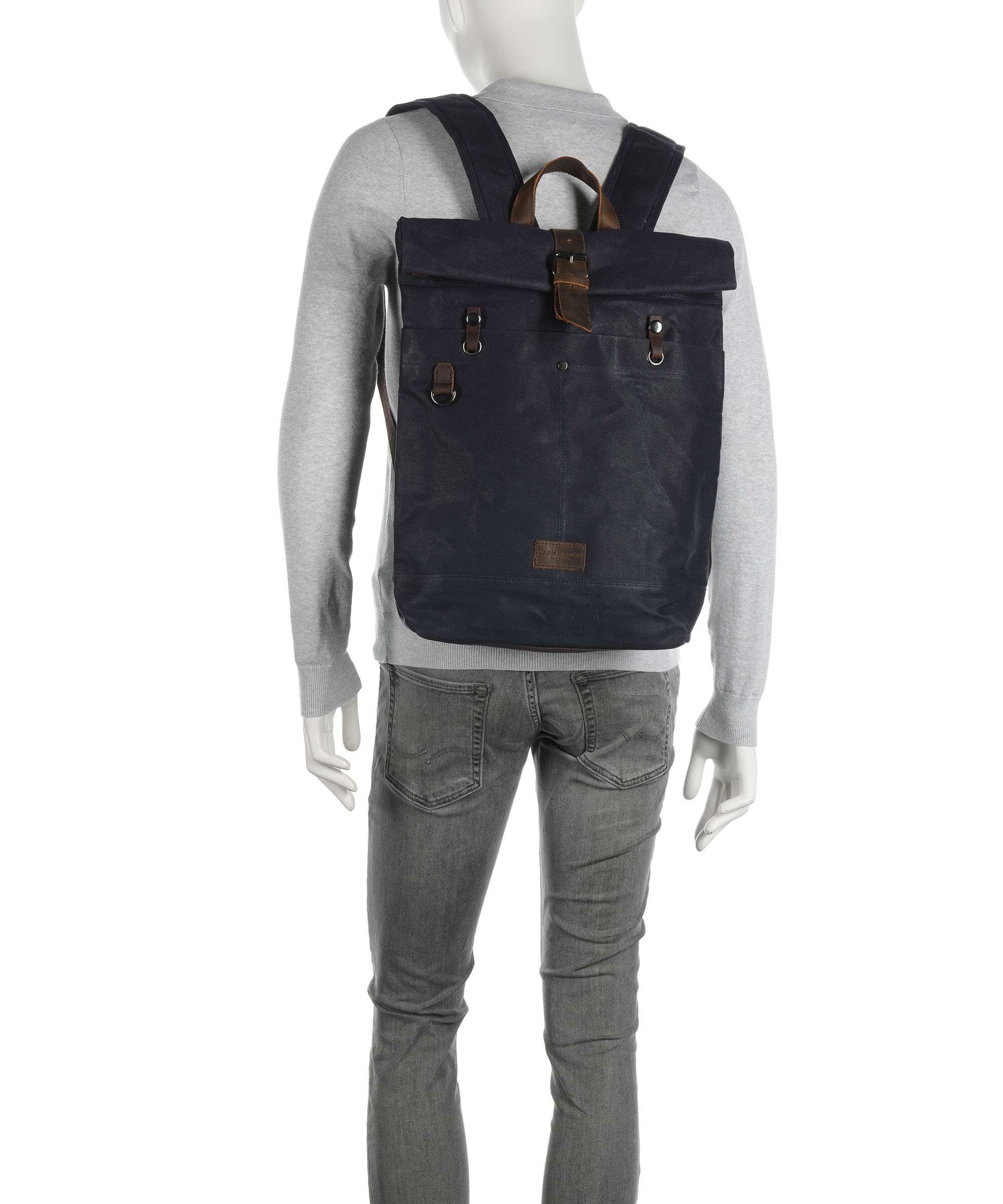 Jack Kinsky Dakar 1 Rolltop backpack navy - Image 4