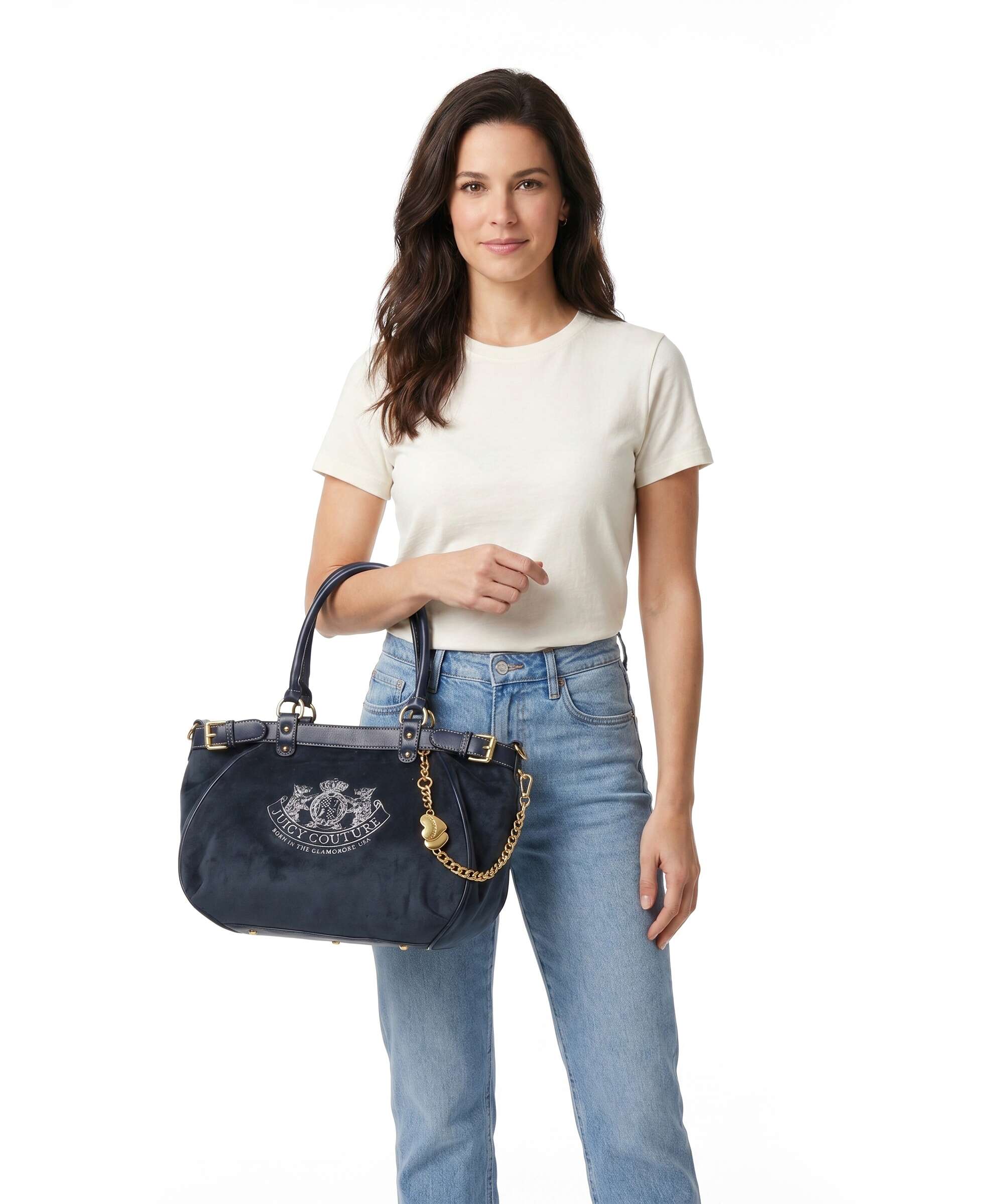 Juicy Couture Twig Narrative Velvet L Tote bag blue depths - Image 3