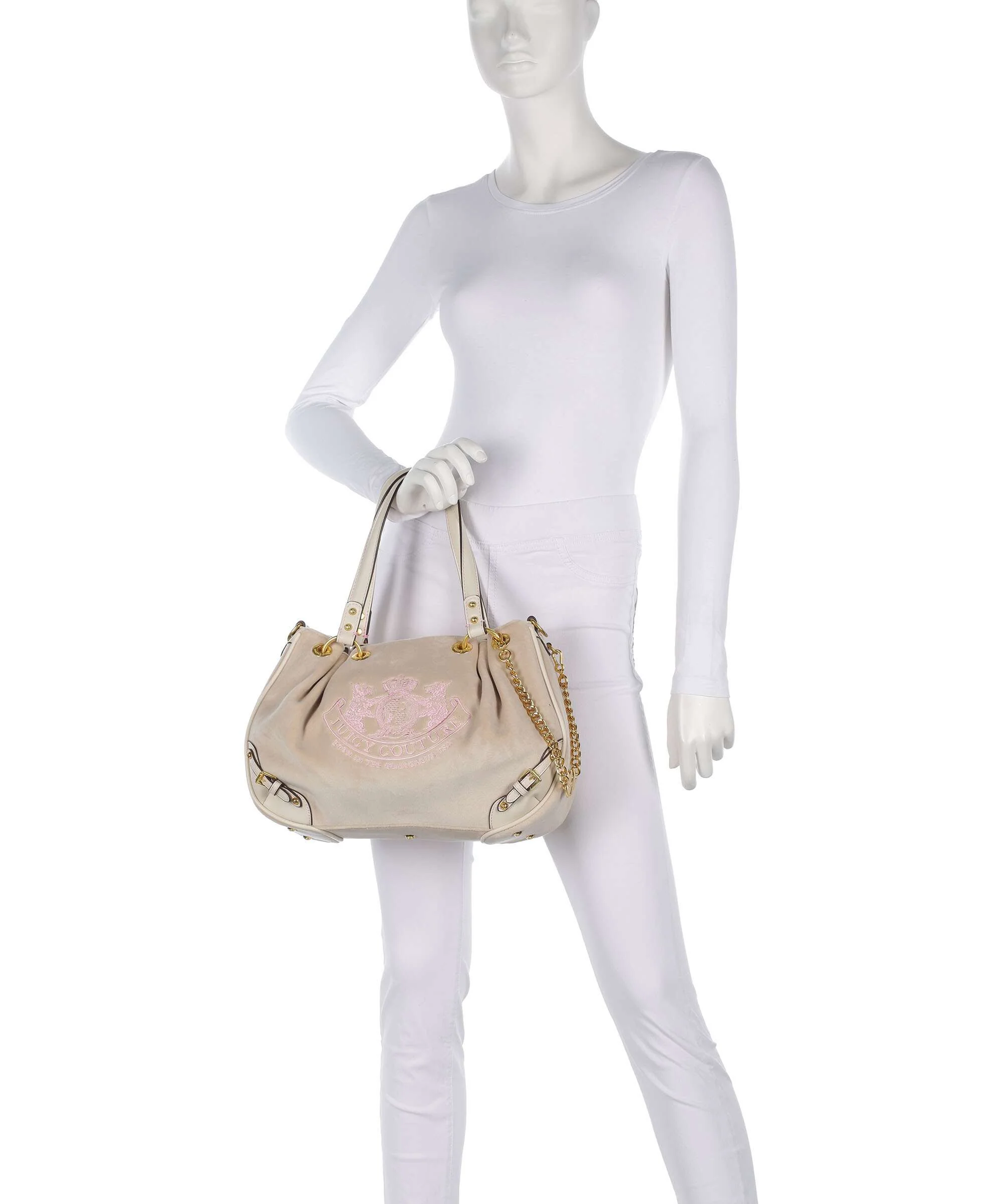 Juicy Couture Twig Narrative Velvet M Hobo bag marshmallow - Image 3