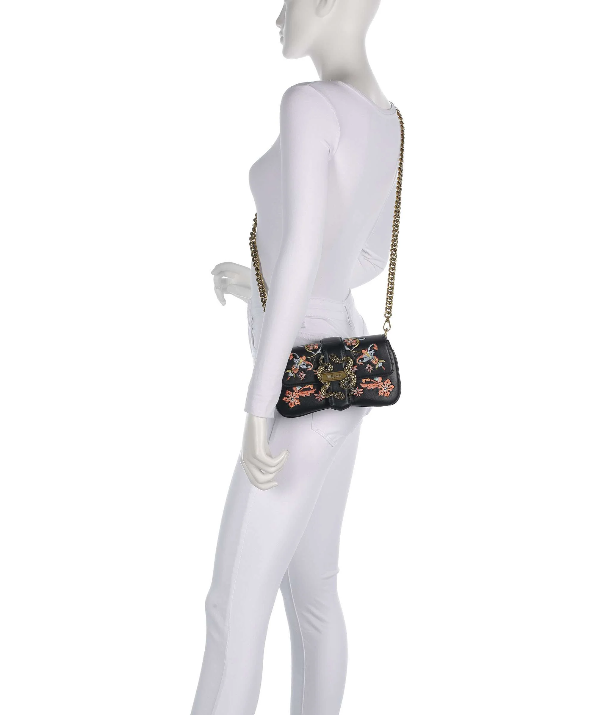 Just Cavalli Iconic Snakes Crossbody bag black - Image 3