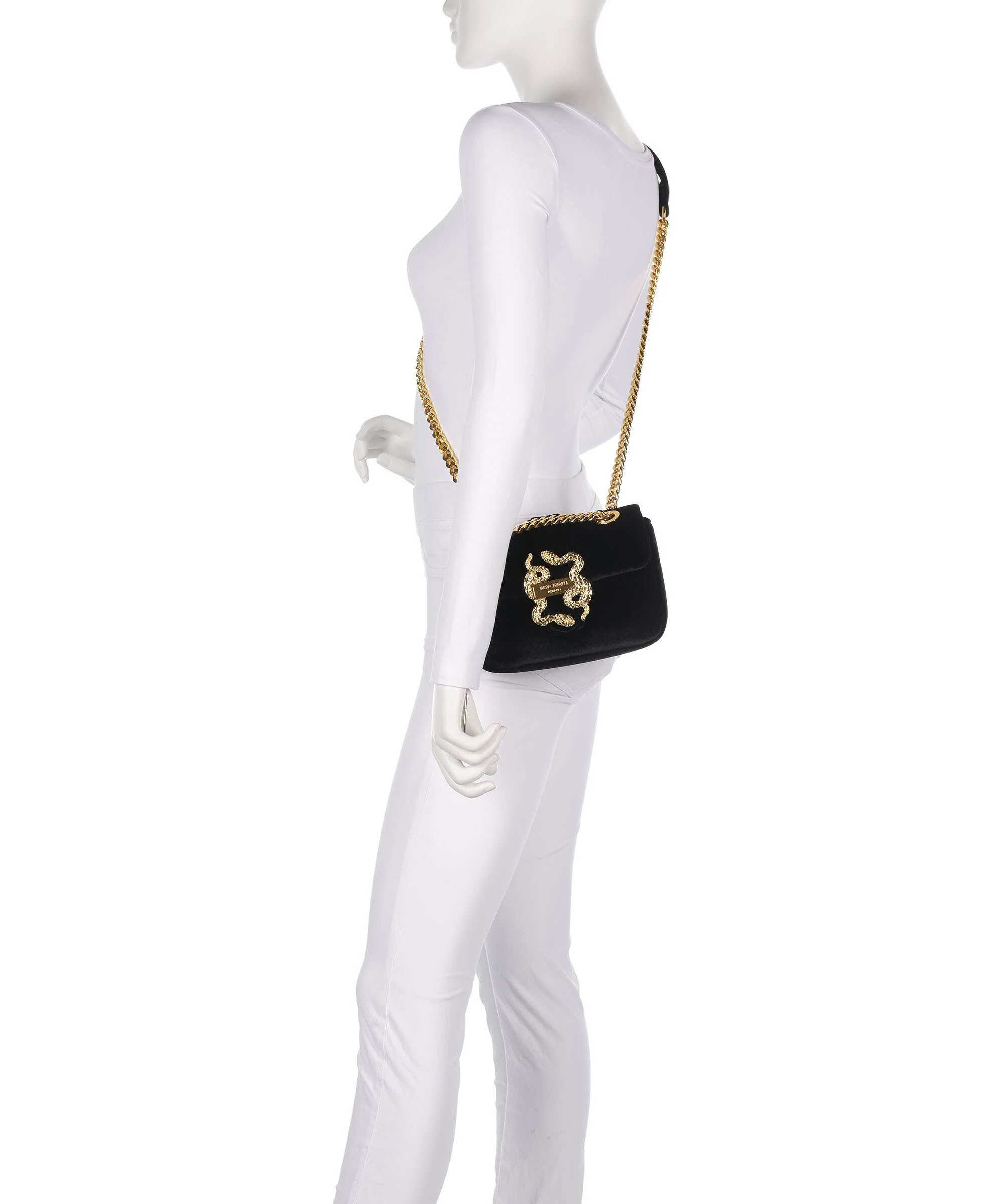 Just Cavalli Iconic Snakes Puffy Shoulder bag black - Image 4