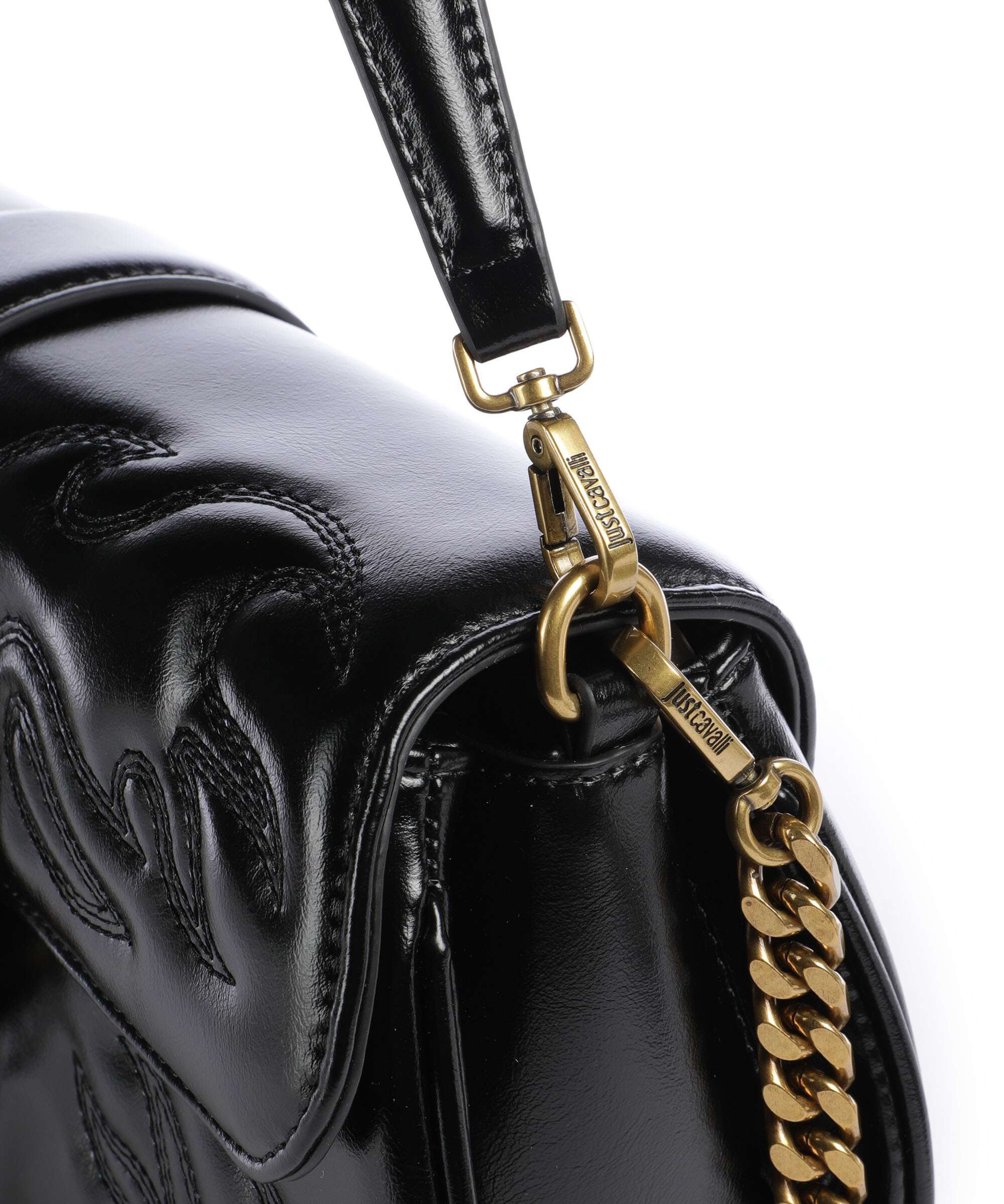 Just Cavalli Iconic Snakes Shoulder bag black - Image 5